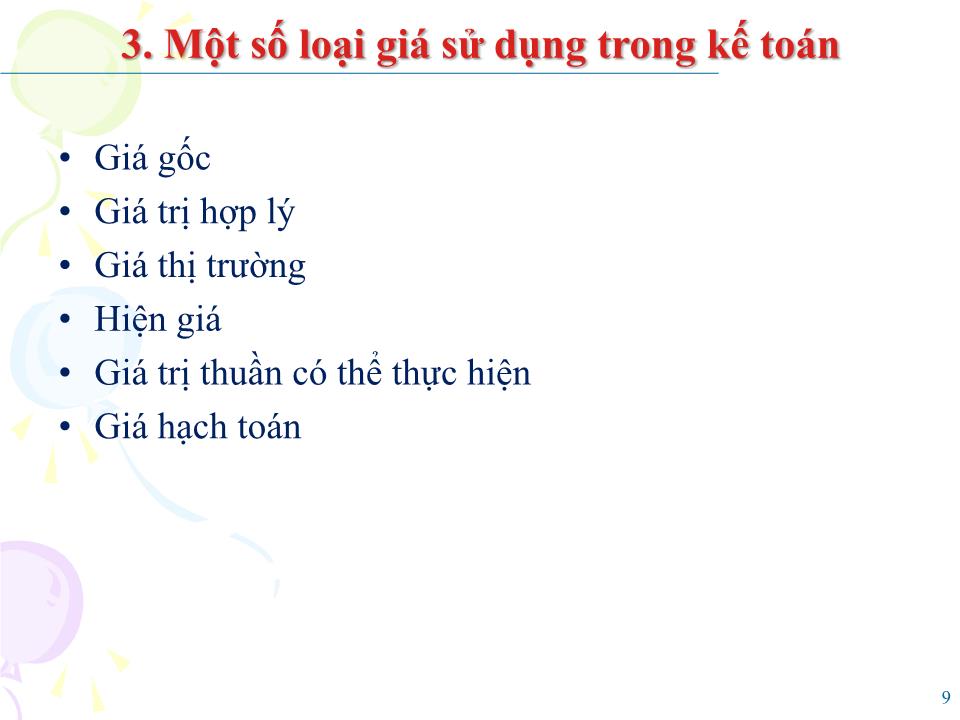 Bài giảng Nguyên lý kế toán - Chương 5: Tính giá các đối tượng kế toán trang 9