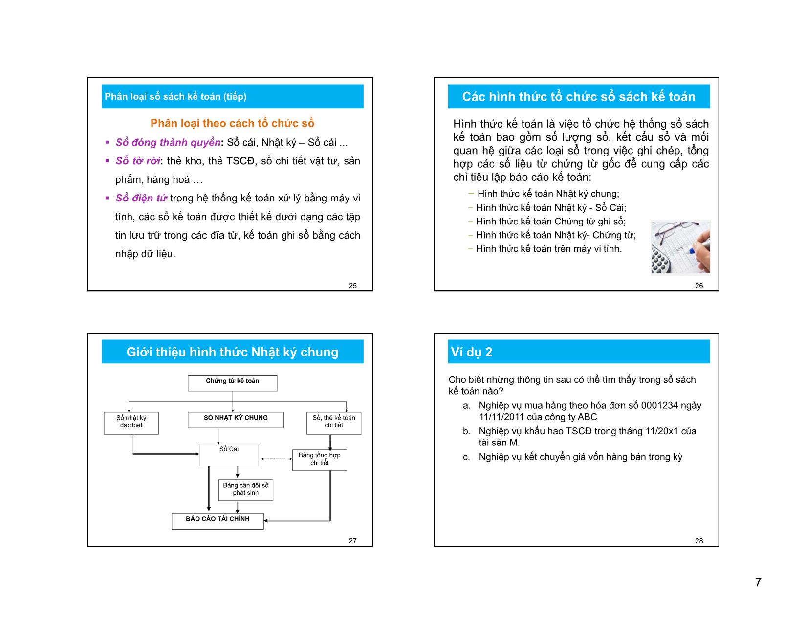 Bài giảng Nguyên lý kế toán - Chương 5+6: Quy trình kế toán. Hệ thống thông tin kế toán - Nguyễn Thu Ngọc trang 7