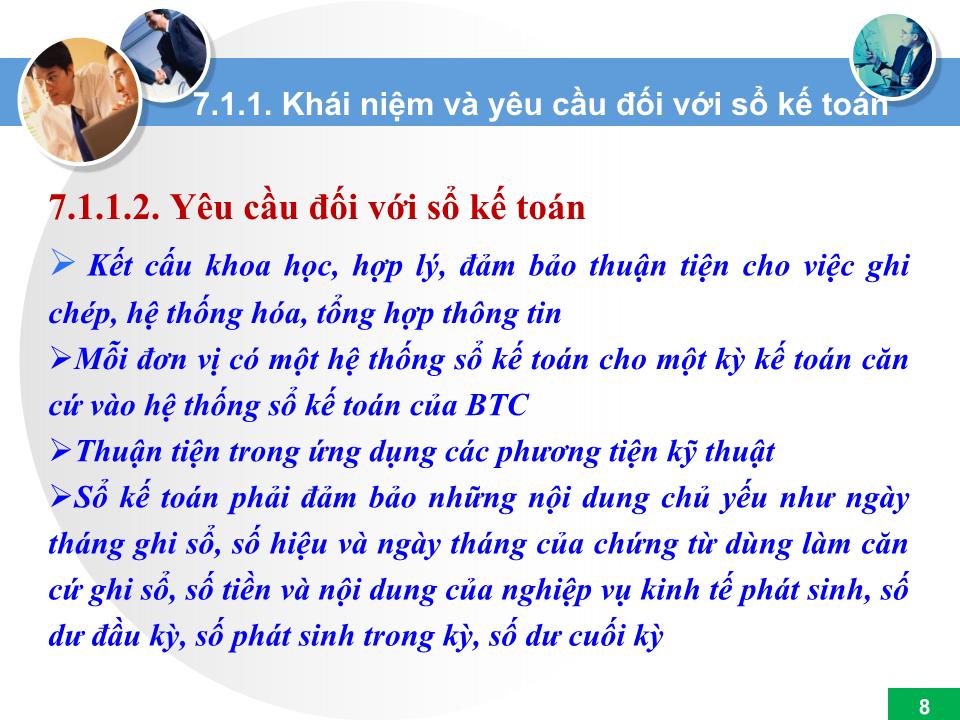 Bài giảng Nguyên lý kế toán - Chương 7: Sổ kế toán & các hình thức kế toán trang 8