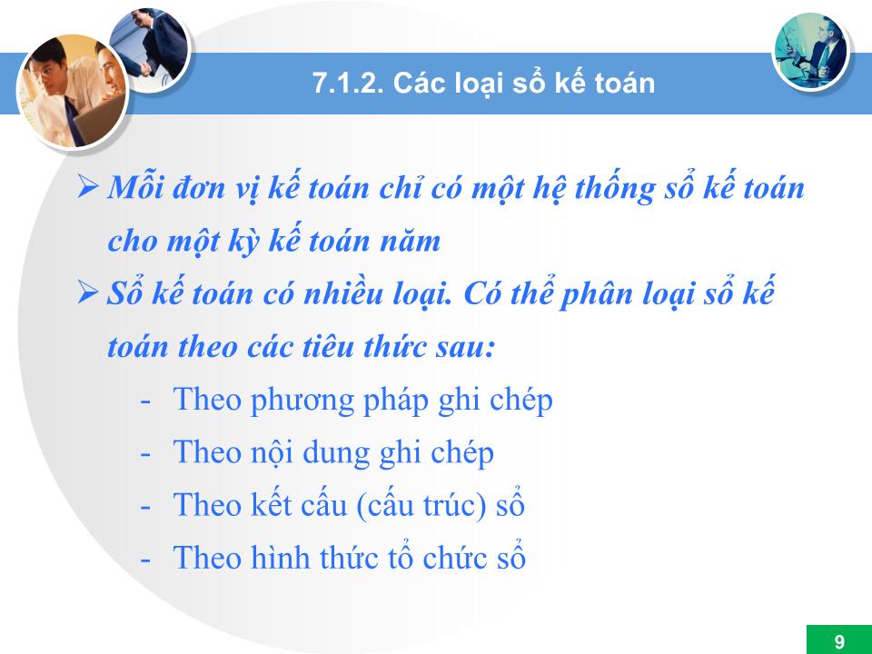 Bài giảng Nguyên lý kế toán - Chương 7: Sổ kế toán & các hình thức kế toán trang 9