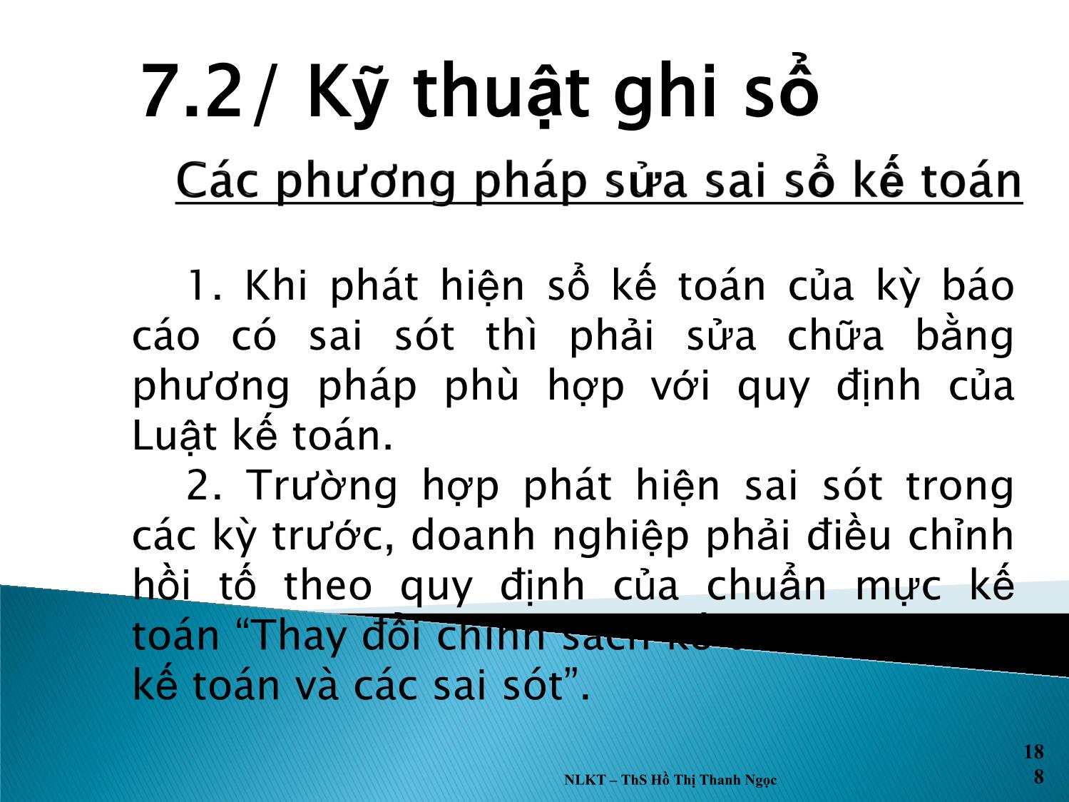 Bài giảng Nguyên lý kế toán - Chương 7: Số sách kế toán - Hồ Thị Thanh Ngọc trang 10