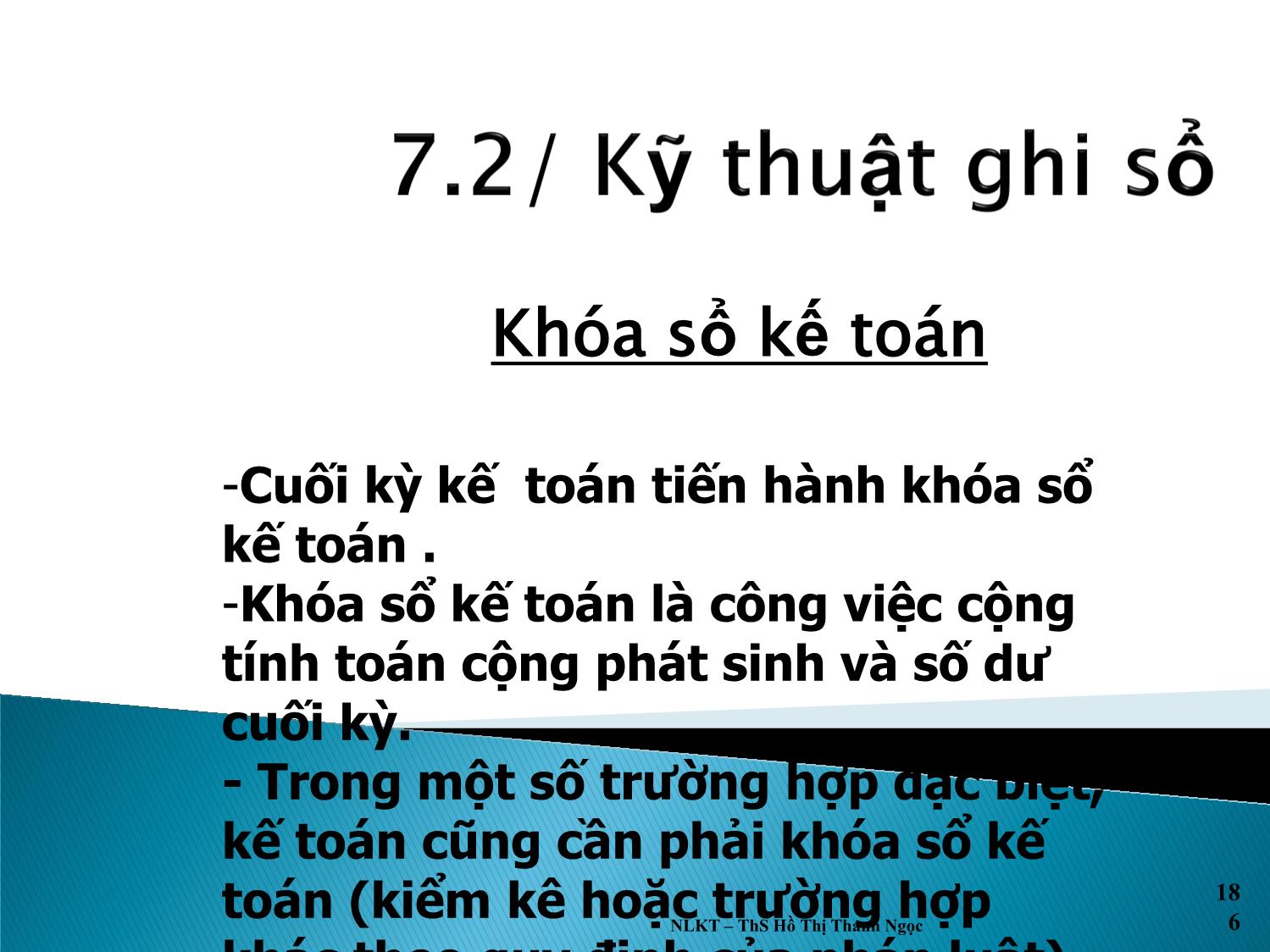 Bài giảng Nguyên lý kế toán - Chương 7: Số sách kế toán - Hồ Thị Thanh Ngọc trang 8