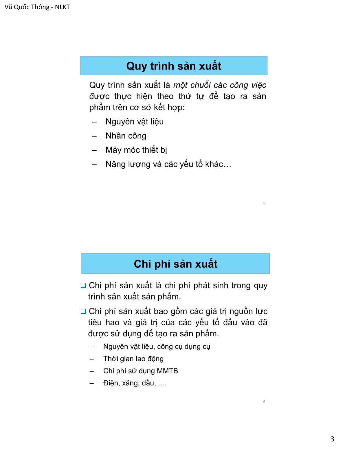 Bài giảng Nguyên lý kế toán - Chương 8: Kế toán doanh nghiệp sản xuất - Vũ Quốc Thông trang 3