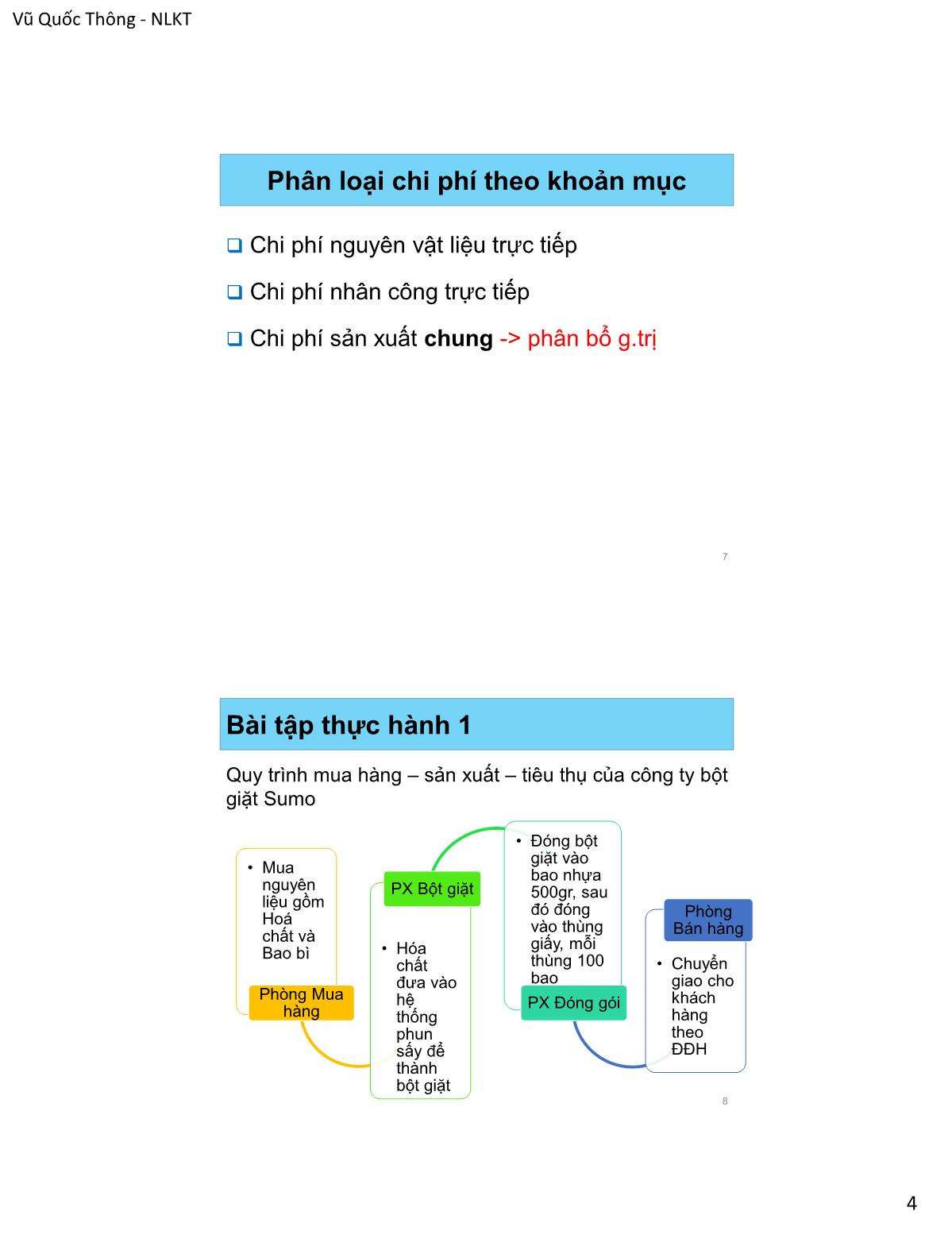 Bài giảng Nguyên lý kế toán - Chương 8: Kế toán doanh nghiệp sản xuất - Vũ Quốc Thông trang 4