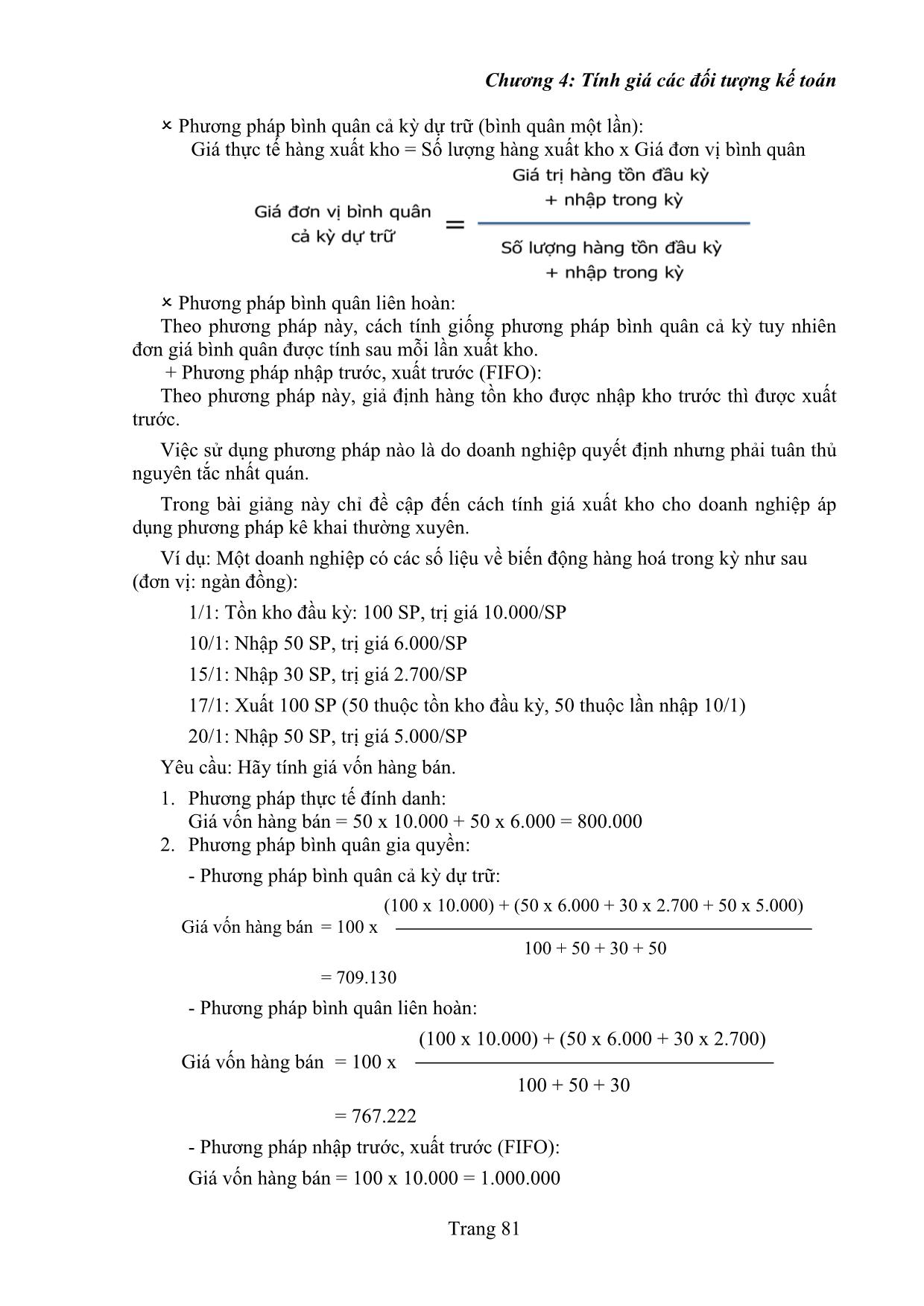 Bài giảng Nguyên lý kế toán (Phần 2) - Nguyễn Thị Thanh Hoa trang 4