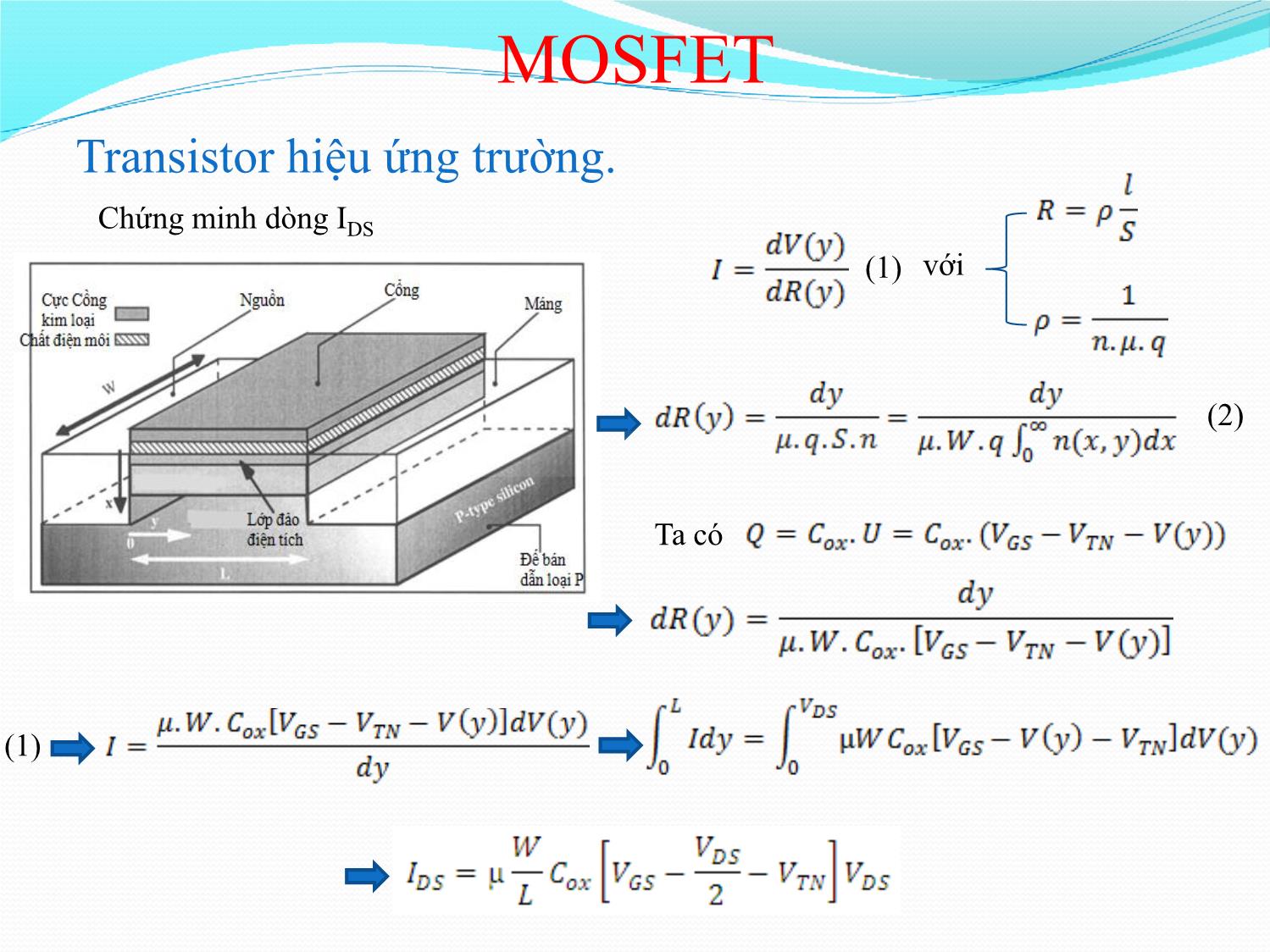 Bài giảng Nhập môn điện tử - Chương 8: Linh kiện Mosfet trang 10