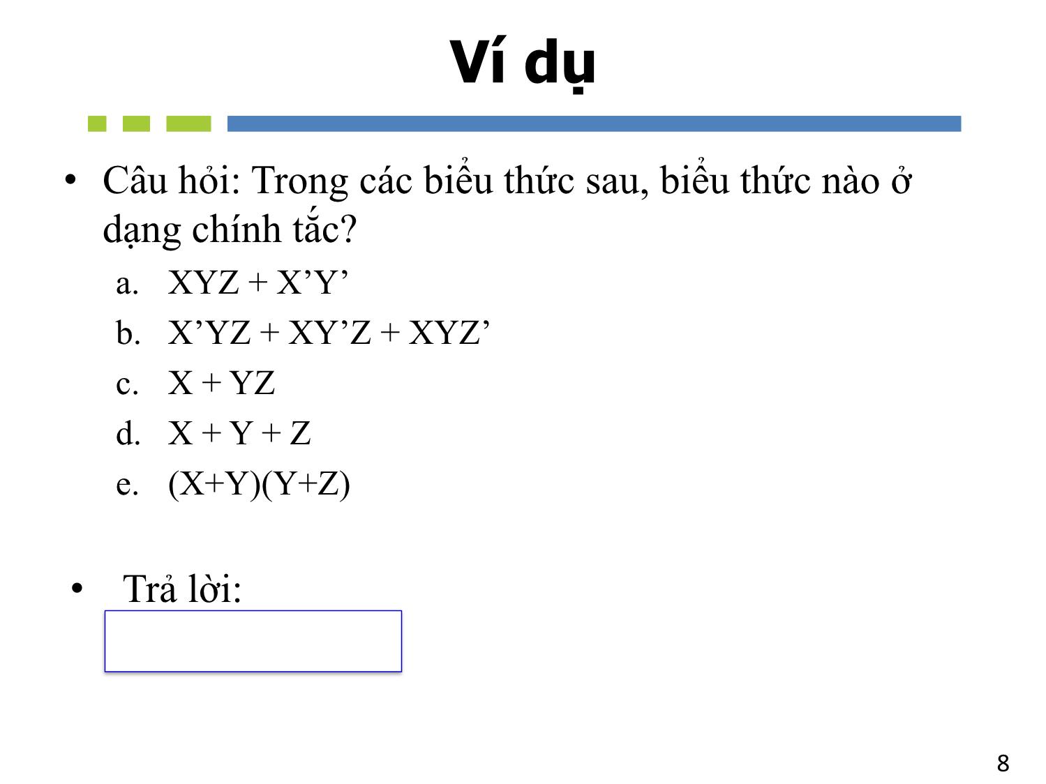 Bài giảng Nhập môn mạch số - Chương 4: Bìa Karnaugh - Hồ Ngọc Diễm trang 8