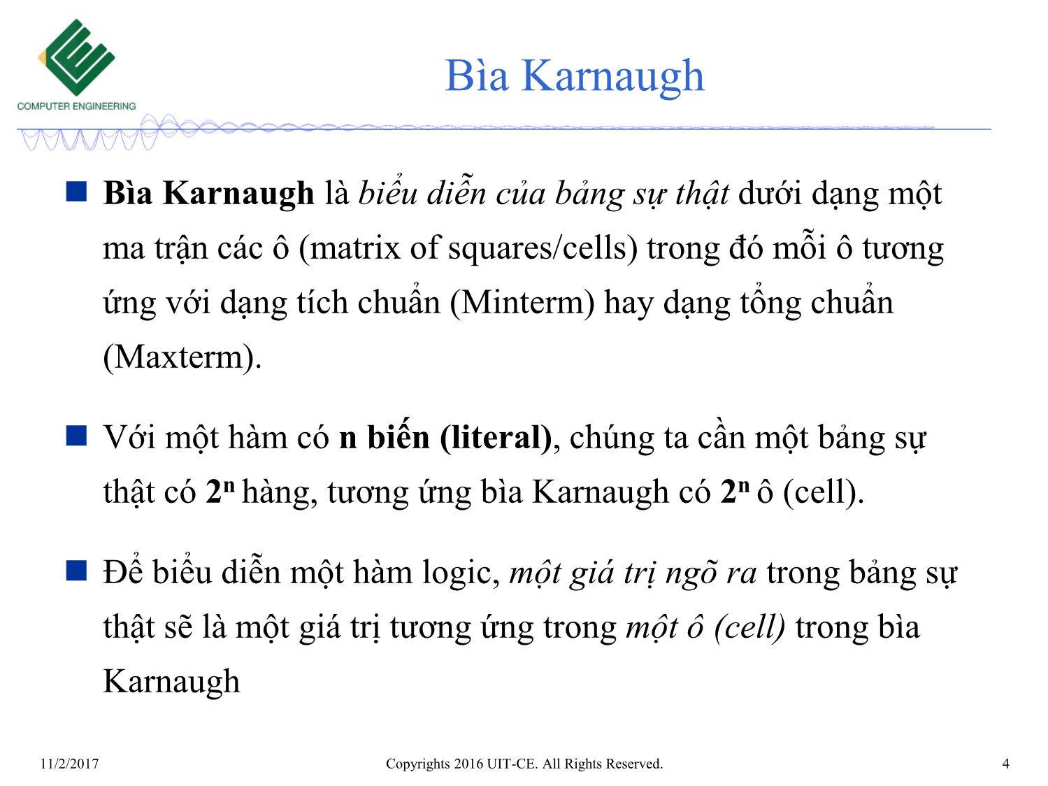 Bài giảng Nhập môn mạch số - Chương 4: Bìa karnaugh (Tiếp theo) trang 4