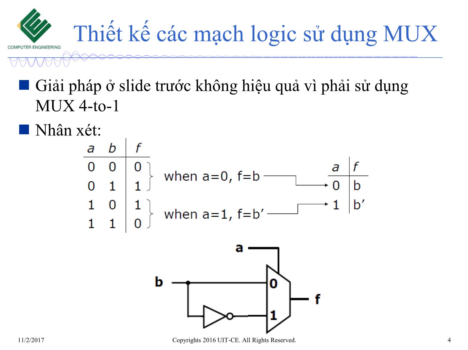 Bài giảng Nhập môn mạch số - Chương 5: Mạch tổ hợp. Các mạch khác (Tiếp theo) trang 4