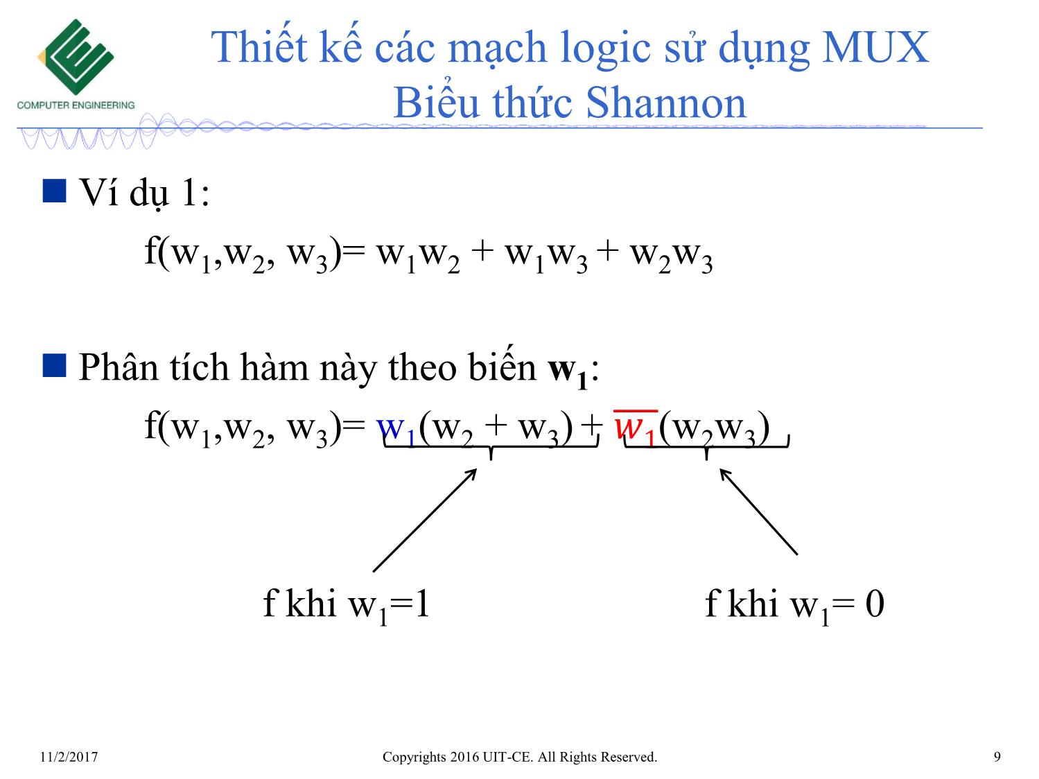 Bài giảng Nhập môn mạch số - Chương 5: Mạch tổ hợp. Các mạch khác (Tiếp theo) trang 9