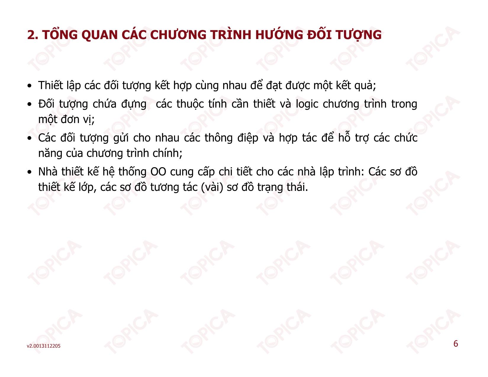 Bài giảng Phân tích thiết kế hệ thống thông tin - Bài 7: Quá trình phát triển phần mềm hướng đối tượng - Thạc Bình Cường trang 6