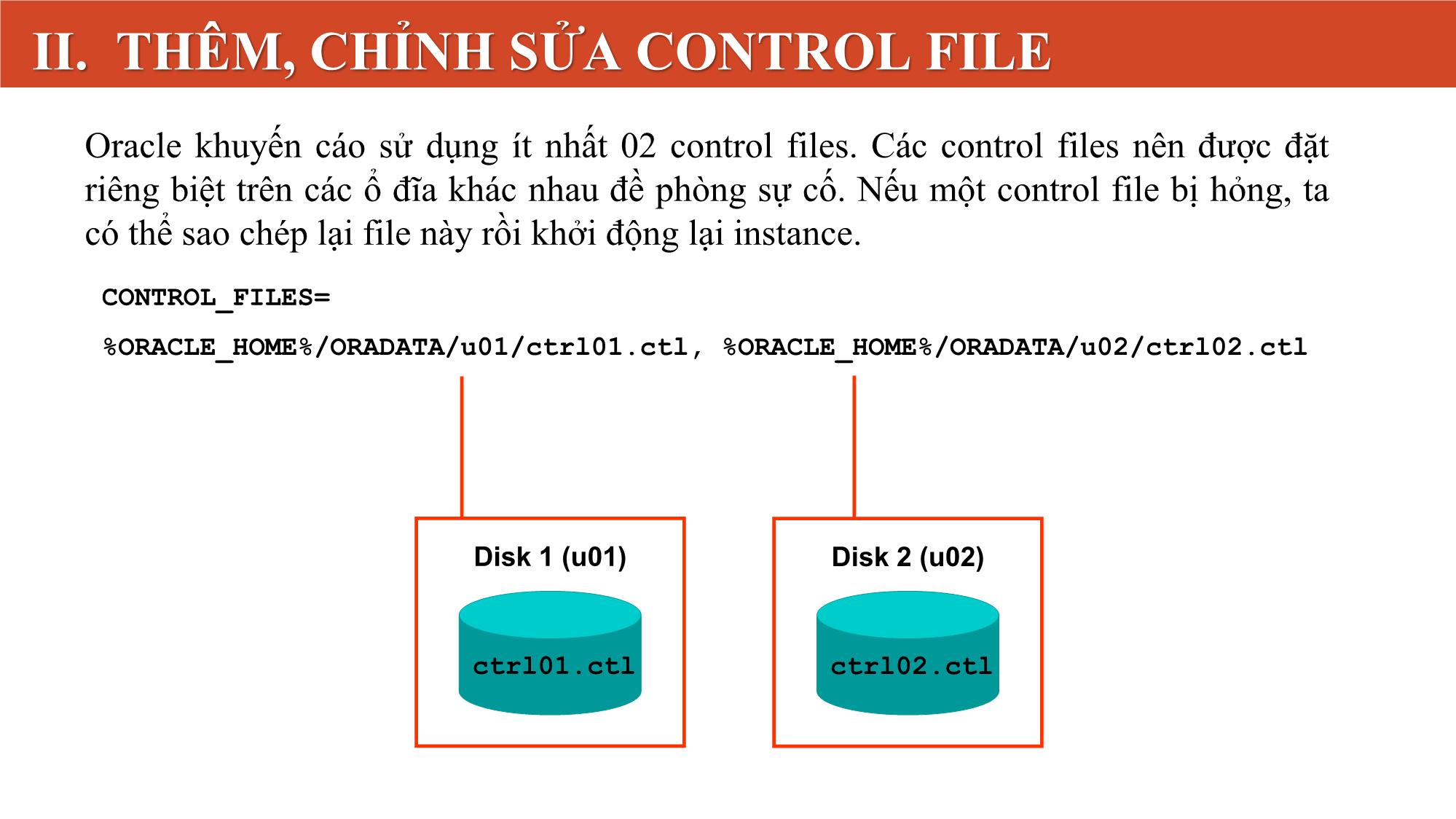 Bài giảng Quản lý Control File trang 5