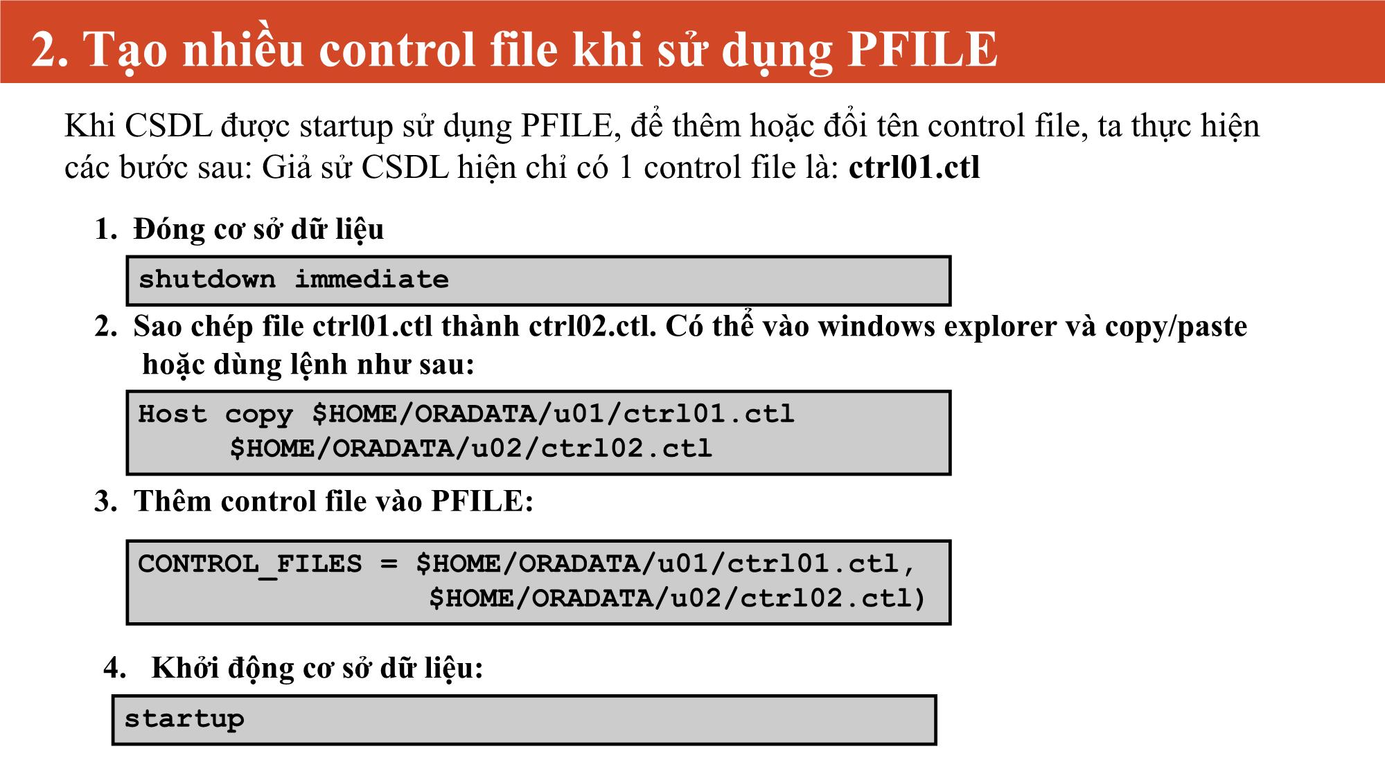 Bài giảng Quản lý Control File trang 7