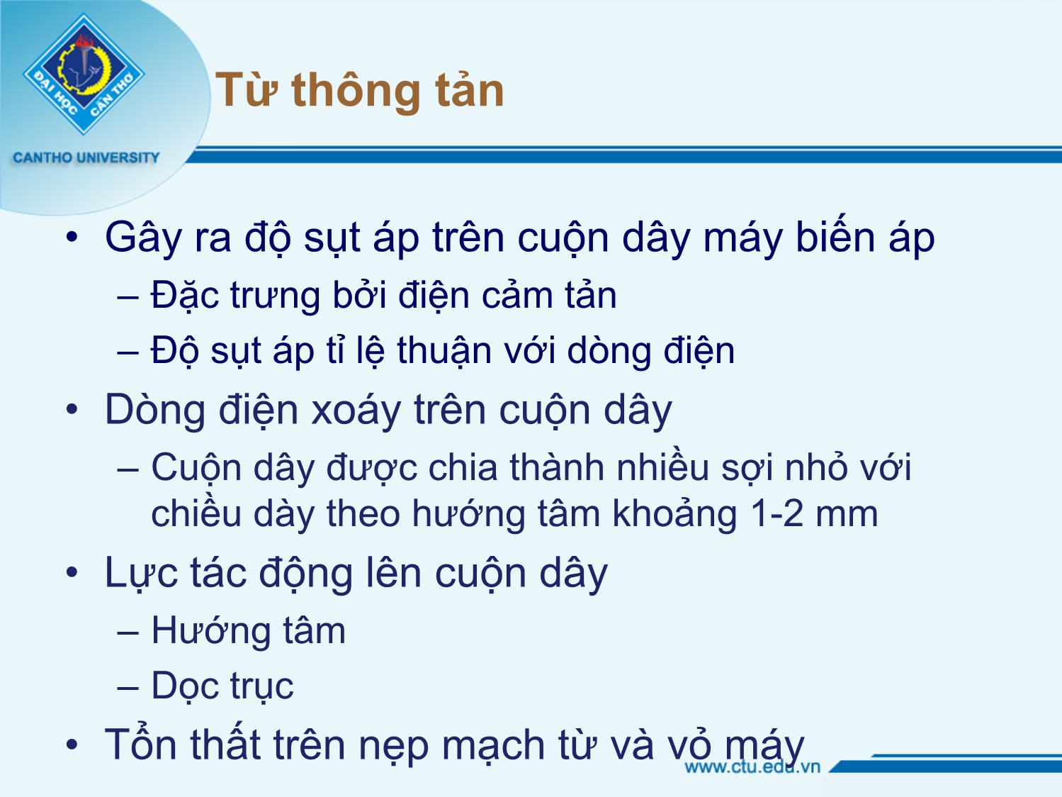 Bài giảng Thiết bị điện cao áp - Chương 3: Điện kháng - Nguyễn Văn Dũng trang 6