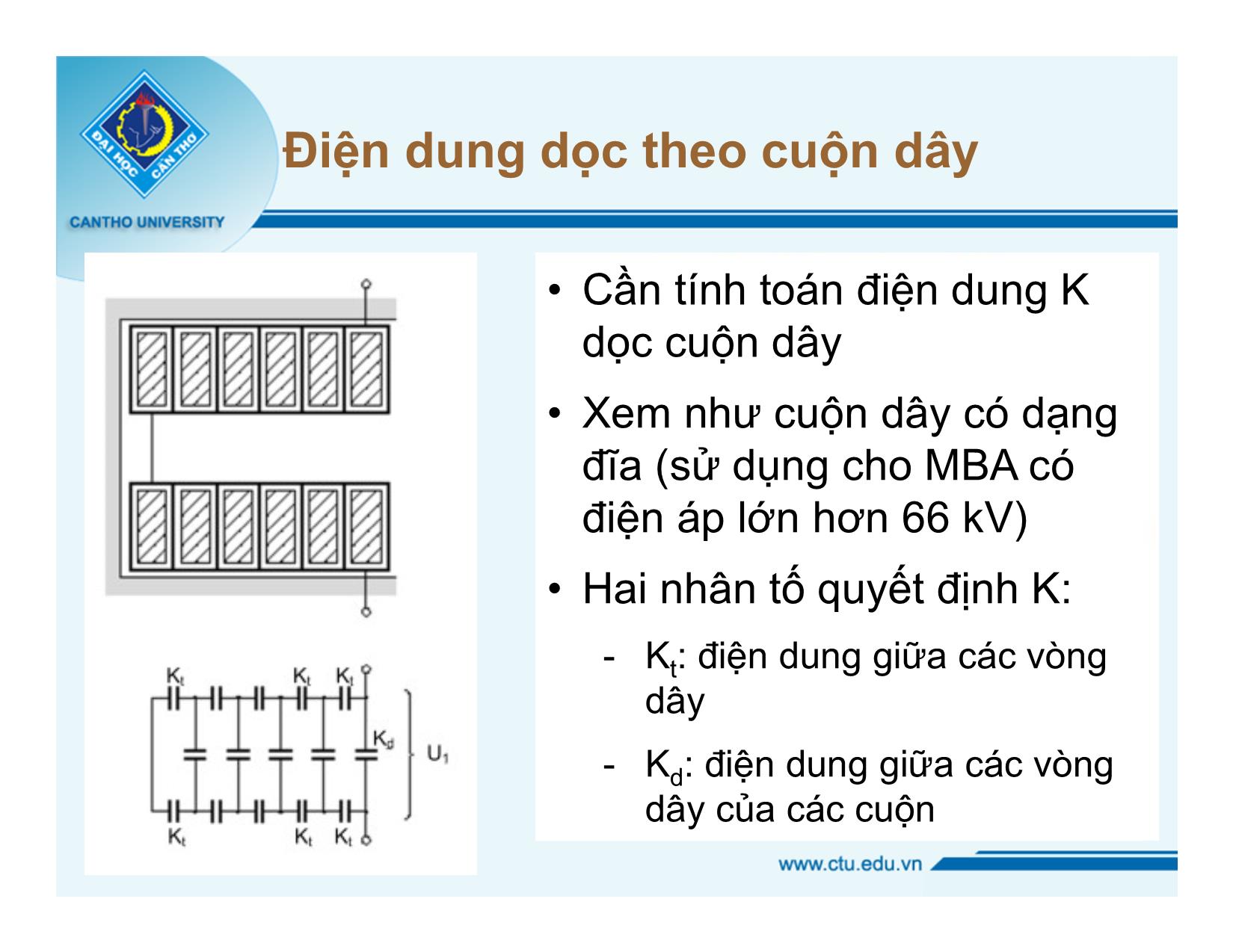 Bài giảng Thiết bị điện cao áp - Chương 5: Điện dung cuộn dây - Nguyễn Văn Dũng trang 6