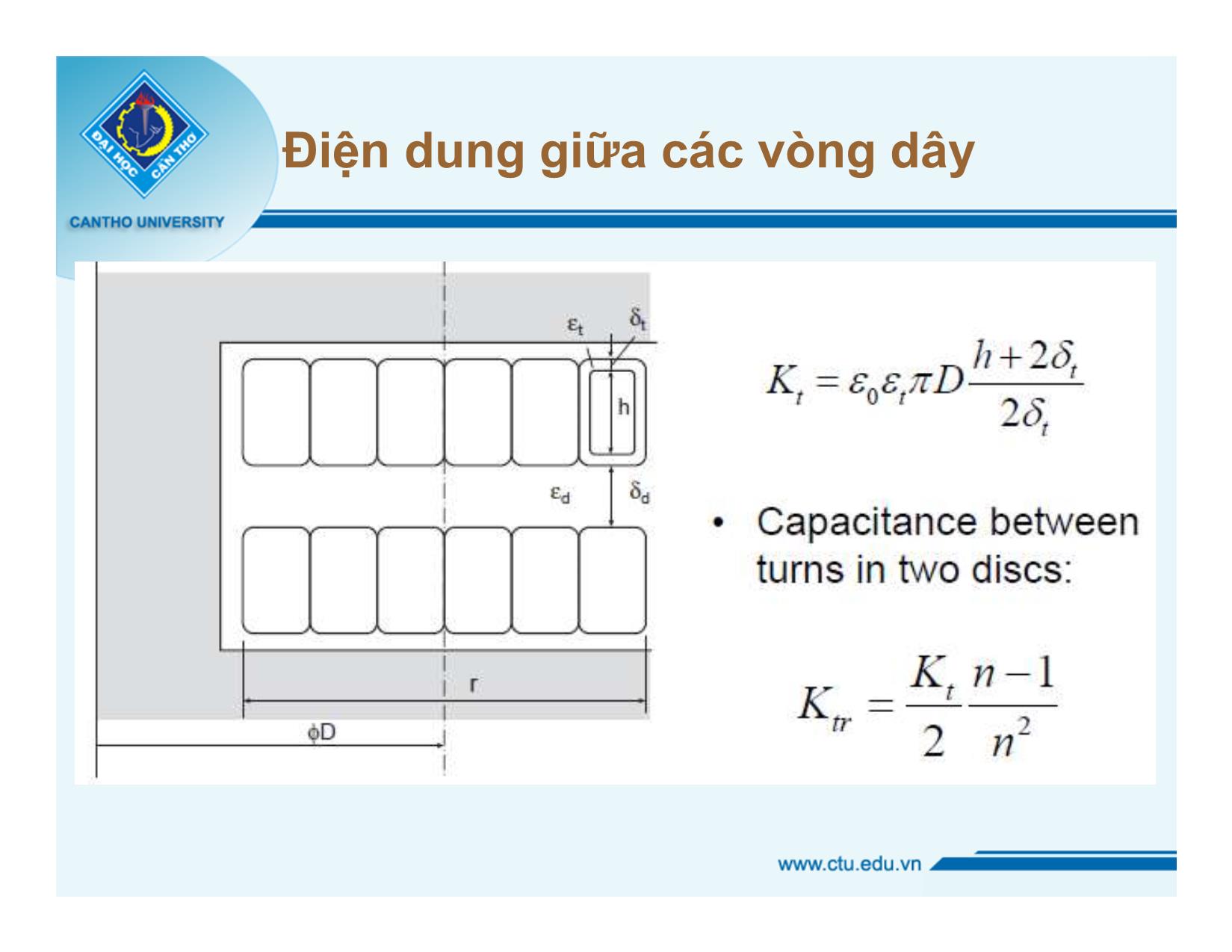 Bài giảng Thiết bị điện cao áp - Chương 5: Điện dung cuộn dây - Nguyễn Văn Dũng trang 7