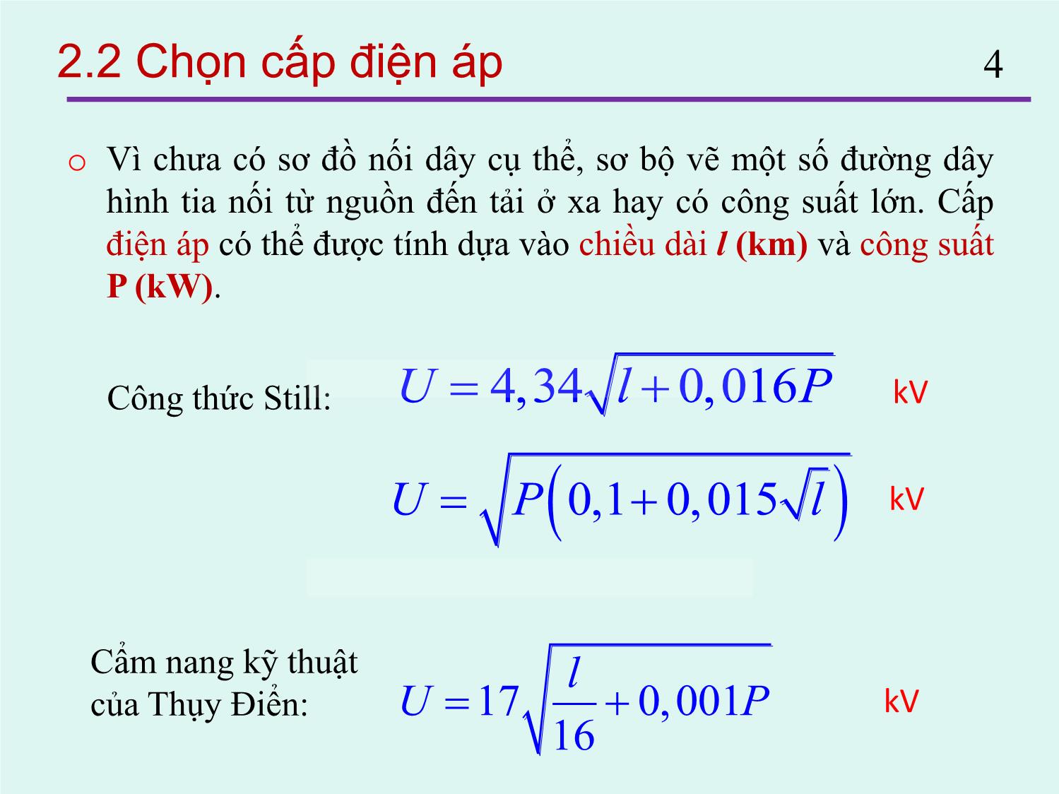 Bài giảng Thiết kế đường dây và trạm biến áp - Chương 2: Thiết kế đường dây truyền tải - Nguyễn Nhật Nam trang 4