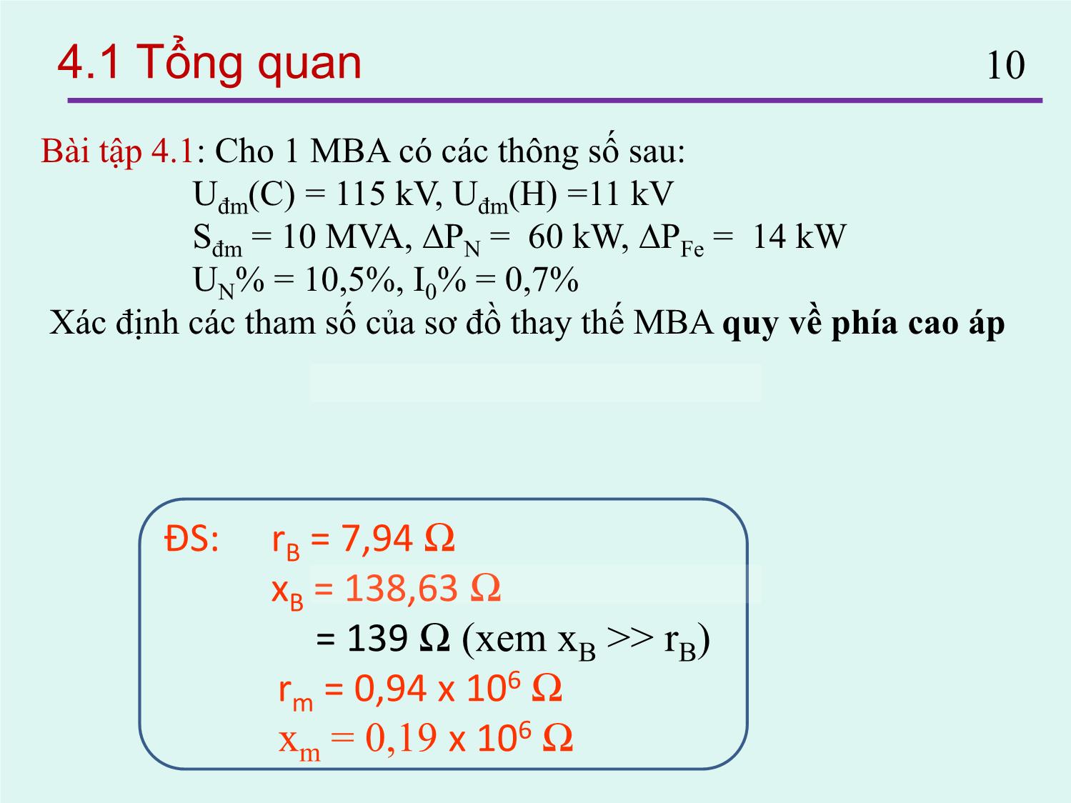 Bài giảng Thiết kế đường dây và trạm biến áp - Chương 4: Máy biến áp điện lực - Nguyễn Nhật Nam trang 10