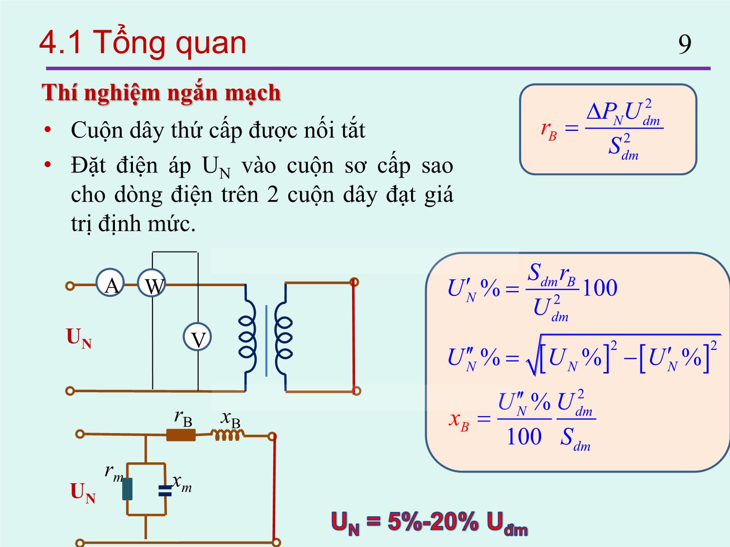 Bài giảng Thiết kế đường dây và trạm biến áp - Chương 4: Máy biến áp điện lực - Nguyễn Nhật Nam trang 9