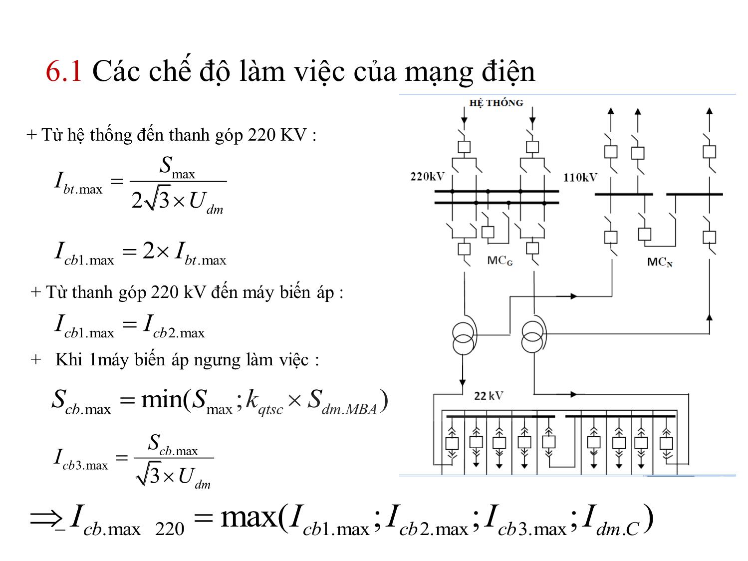 Bài giảng Thiết kế đường dây và trạm biến áp - Chương 6: Chọn khí cụ và các phần dẫn điện - Nguyễn Nhật Nam trang 4