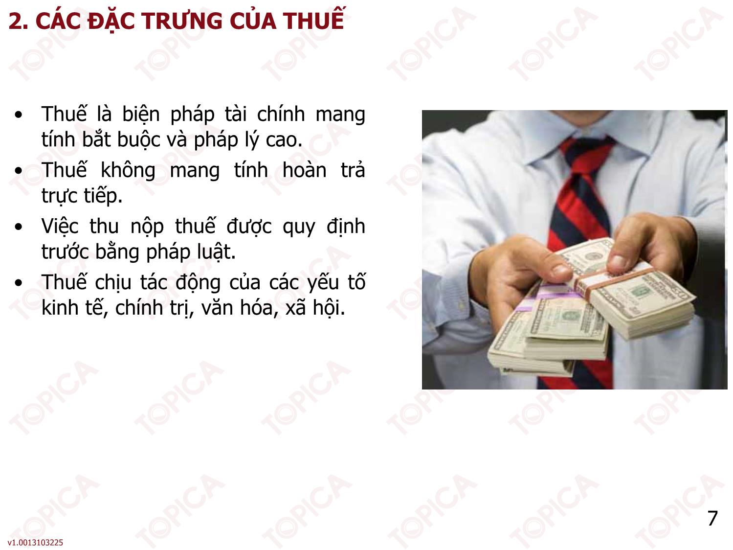 Bài giảng Thuế - Bài 1: Tổng quan về thuế - Nguyễn Minh Đức trang 7