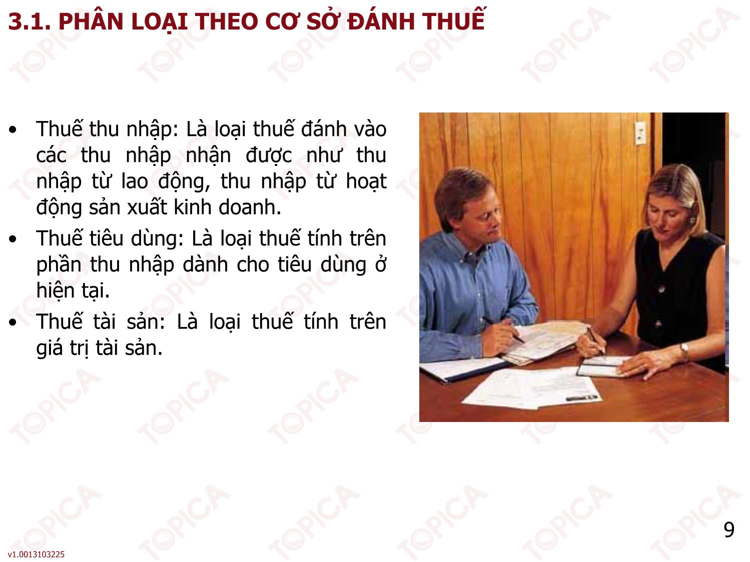 Bài giảng Thuế - Bài 1: Tổng quan về thuế - Nguyễn Minh Đức trang 9