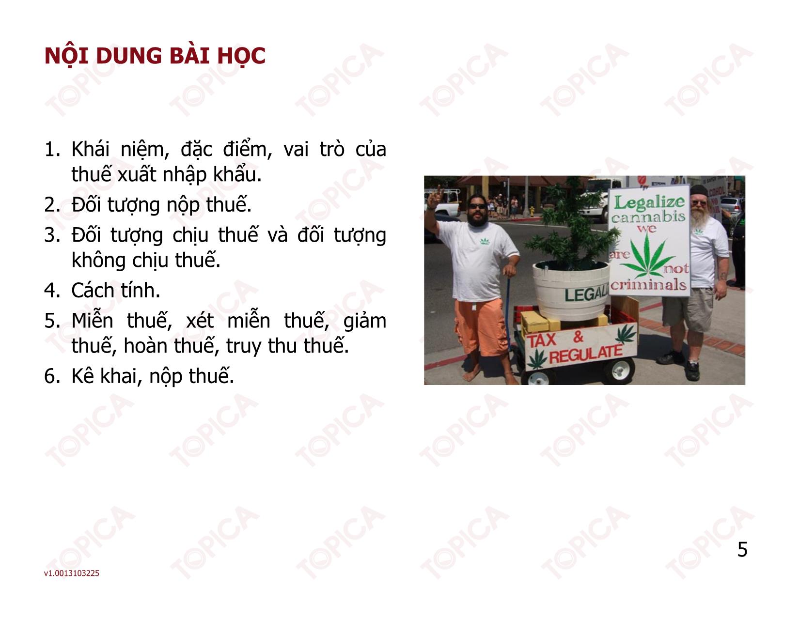 Bài giảng Thuế - Bài 2: Thuế xuất khẩu, nhập khẩu - Nguyễn Minh Đức trang 5