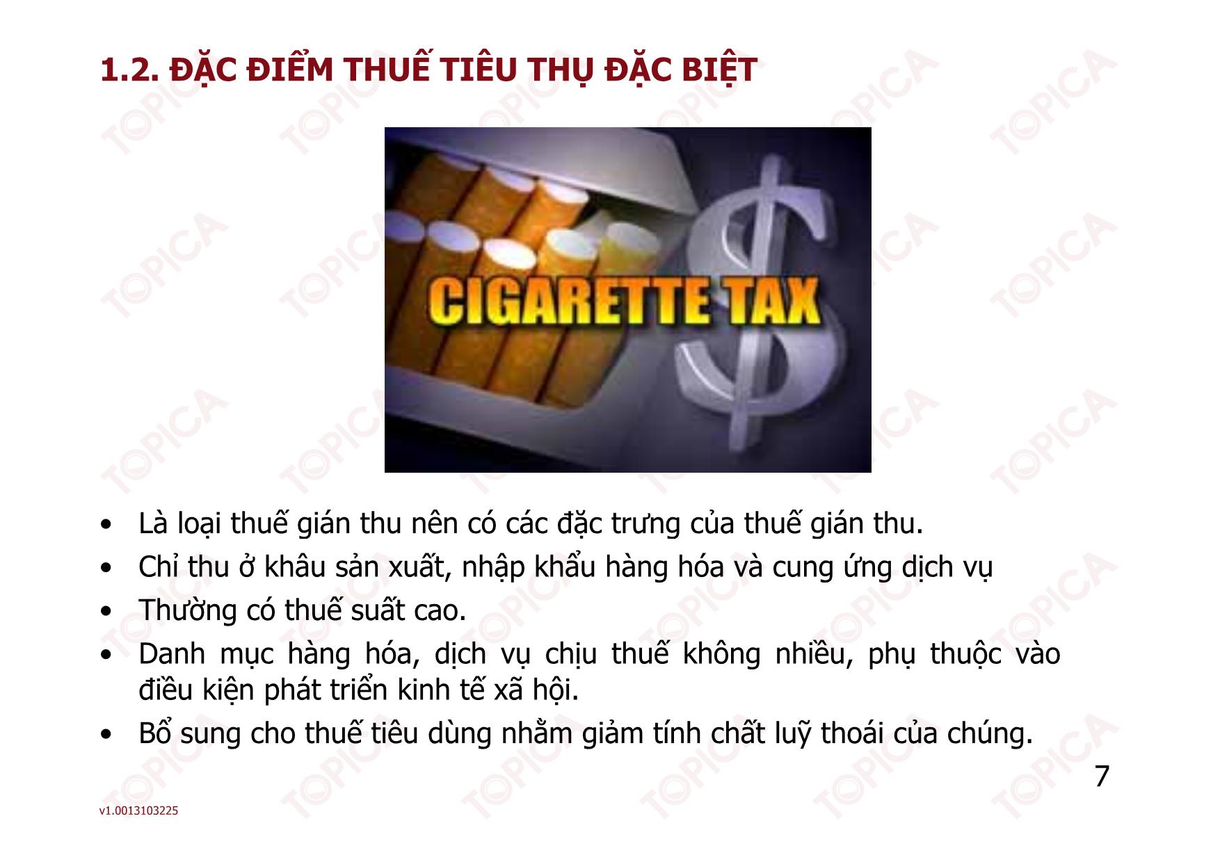 Bài giảng Thuế - Bài 4: Thuế tiêu thụ đặc biệt - Nguyễn Minh Đức trang 7