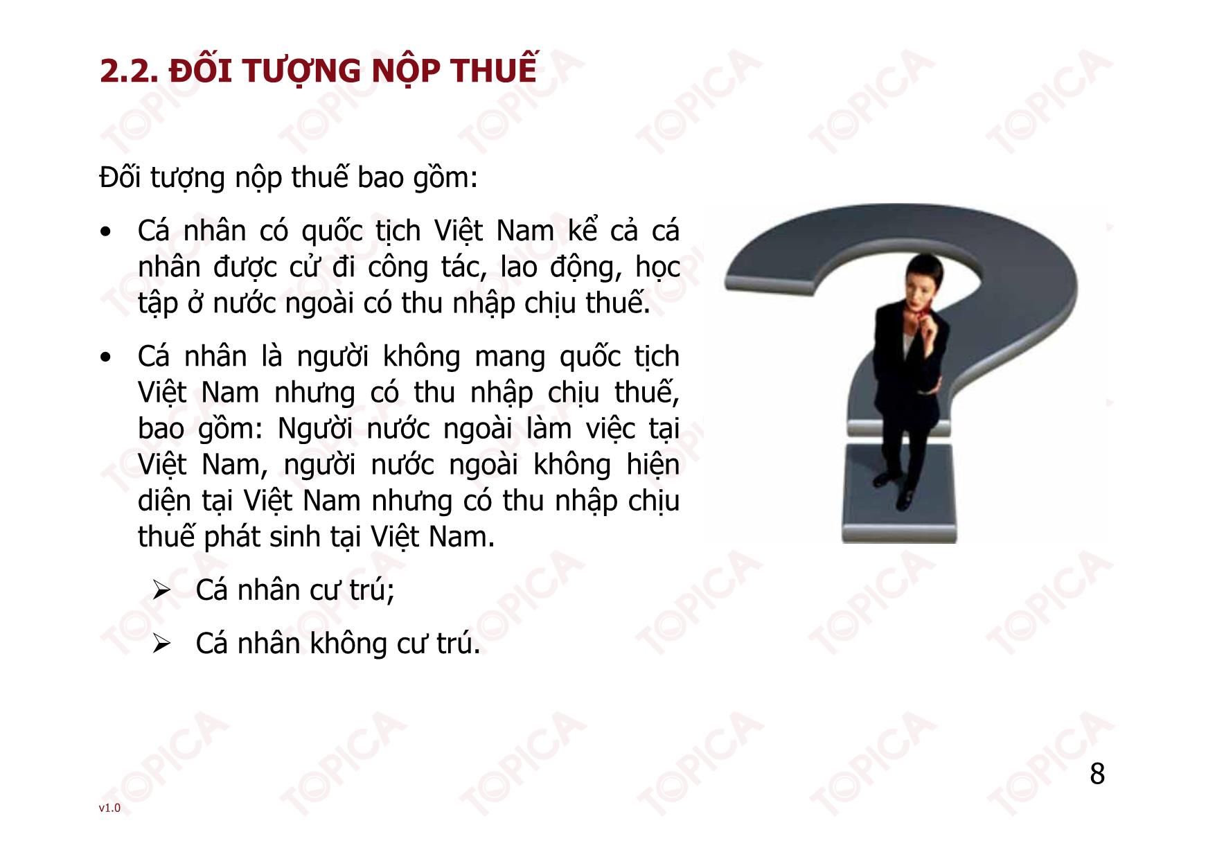 Bài giảng Thuế - Bài 6: Thuế thu nhập cá nhân - Nguyễn Minh Đức trang 8