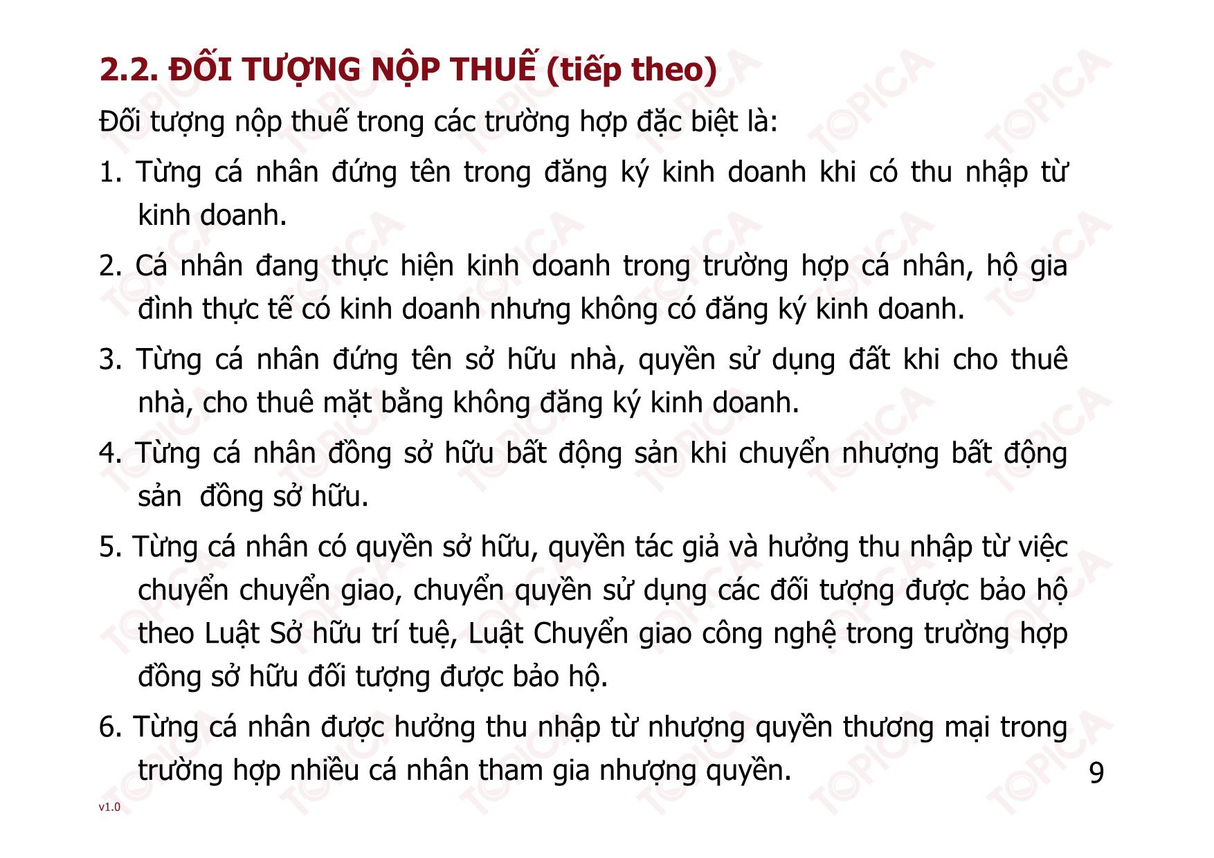 Bài giảng Thuế - Bài 6: Thuế thu nhập cá nhân - Nguyễn Minh Đức trang 9