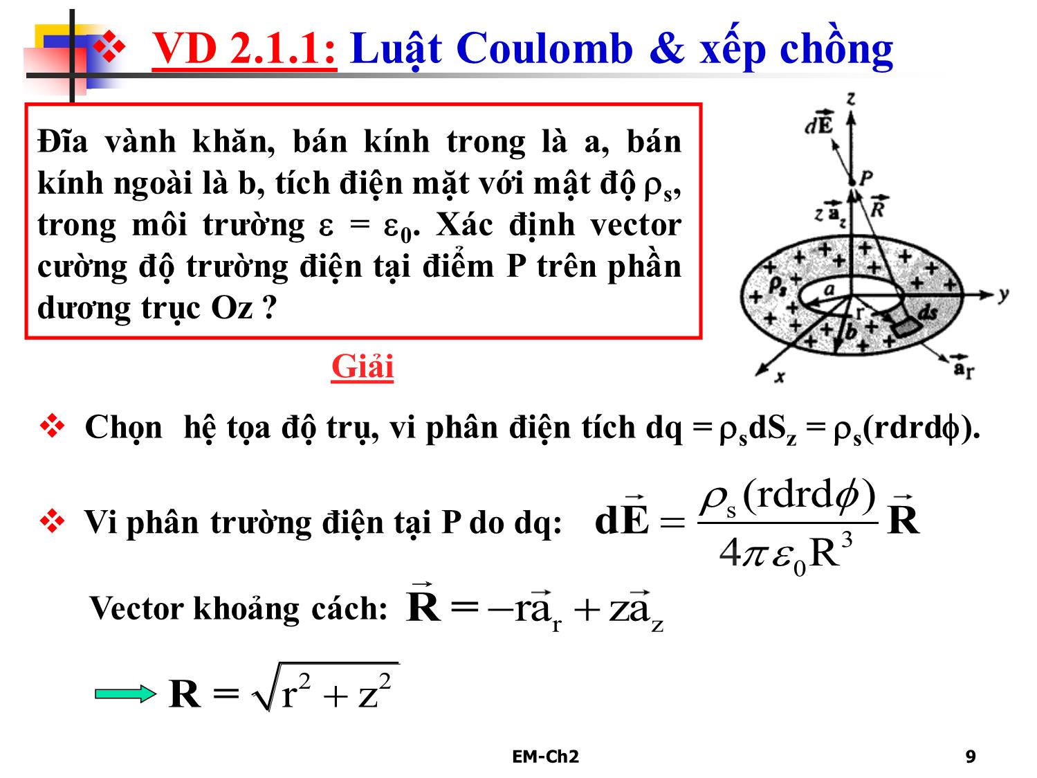 Bài giảng Trường điện từ - Chương 2: Trường điện tĩnh trang 9