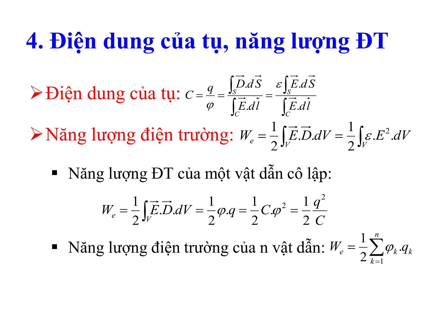 Bài giảng Trường điện từ - Chương 2: Trường điện từ tĩnh trang 10