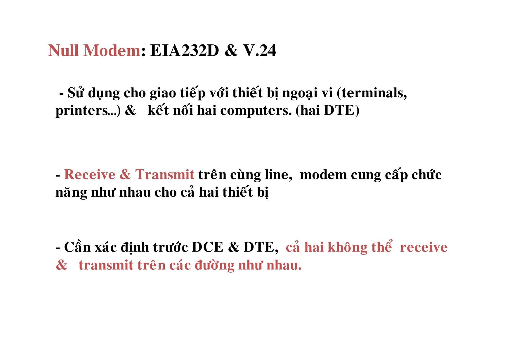 Bài giảng Truyền số học - Chương 2, Phần 2: Giao tiếp vật lý và môi trường truyền dữ liệu trang 9