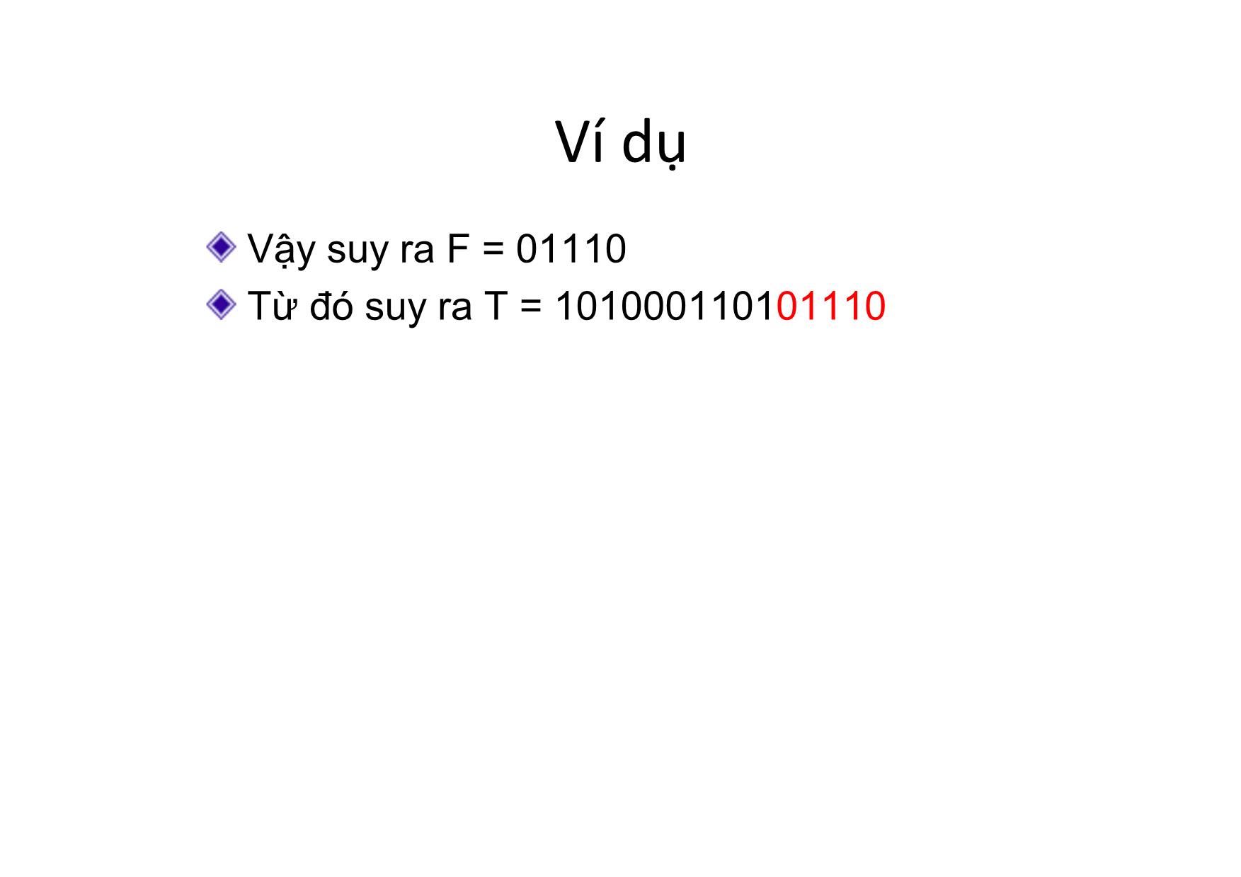 Bài giảng Truyền số học - Chương 4, Phần 3: Xử lý số liệu truyền trang 10