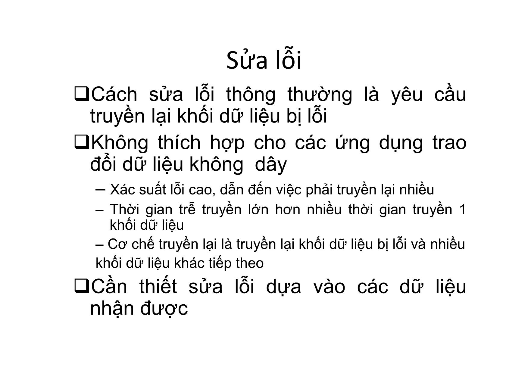 Bài giảng Truyền số học - Chương 4, Phần 3: Xử lý số liệu truyền trang 2