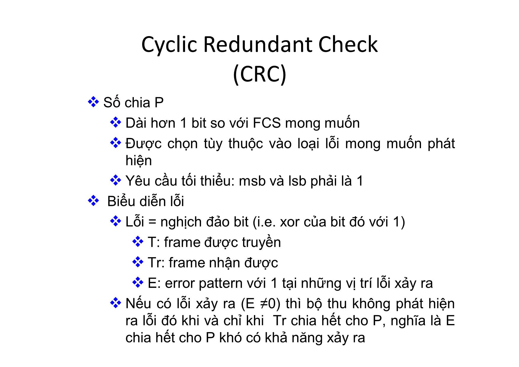 Bài giảng Truyền số học - Chương 4, Phần 3: Xử lý số liệu truyền trang 9