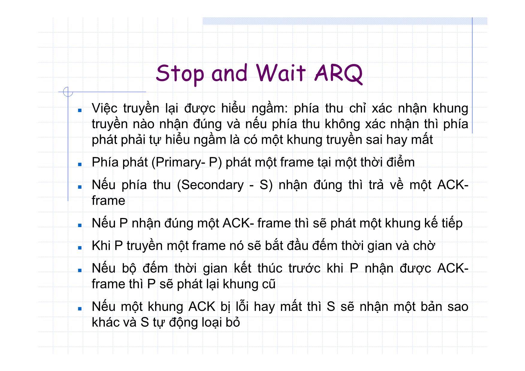 Bài giảng Truyền số học - Chương 5: Các nghi thức cơ sở và nghi thức điều khiển liên kết số liệu trang 7