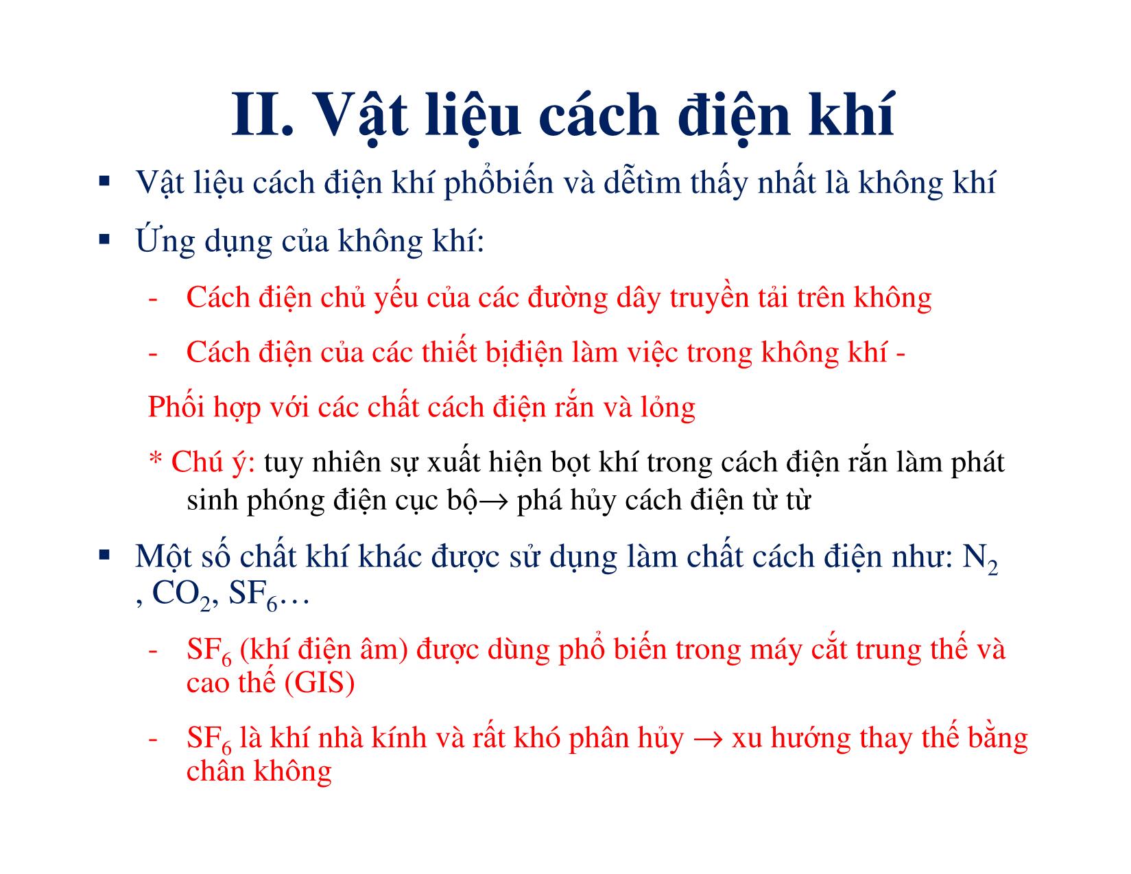 Bài giảng Vật liệu điện - Chương 4: Vật liệu cách điện trang 7