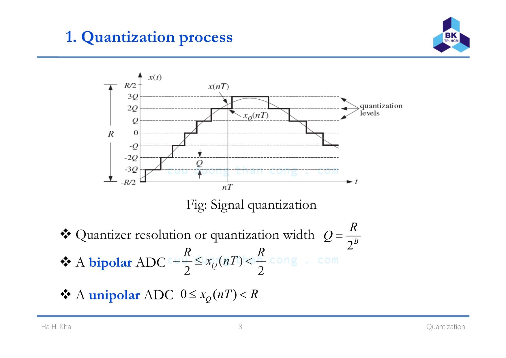 Bài giảng Xử lý tín hiệu số - Chương 2: Quantization - Hà Hoàng Kha trang 3