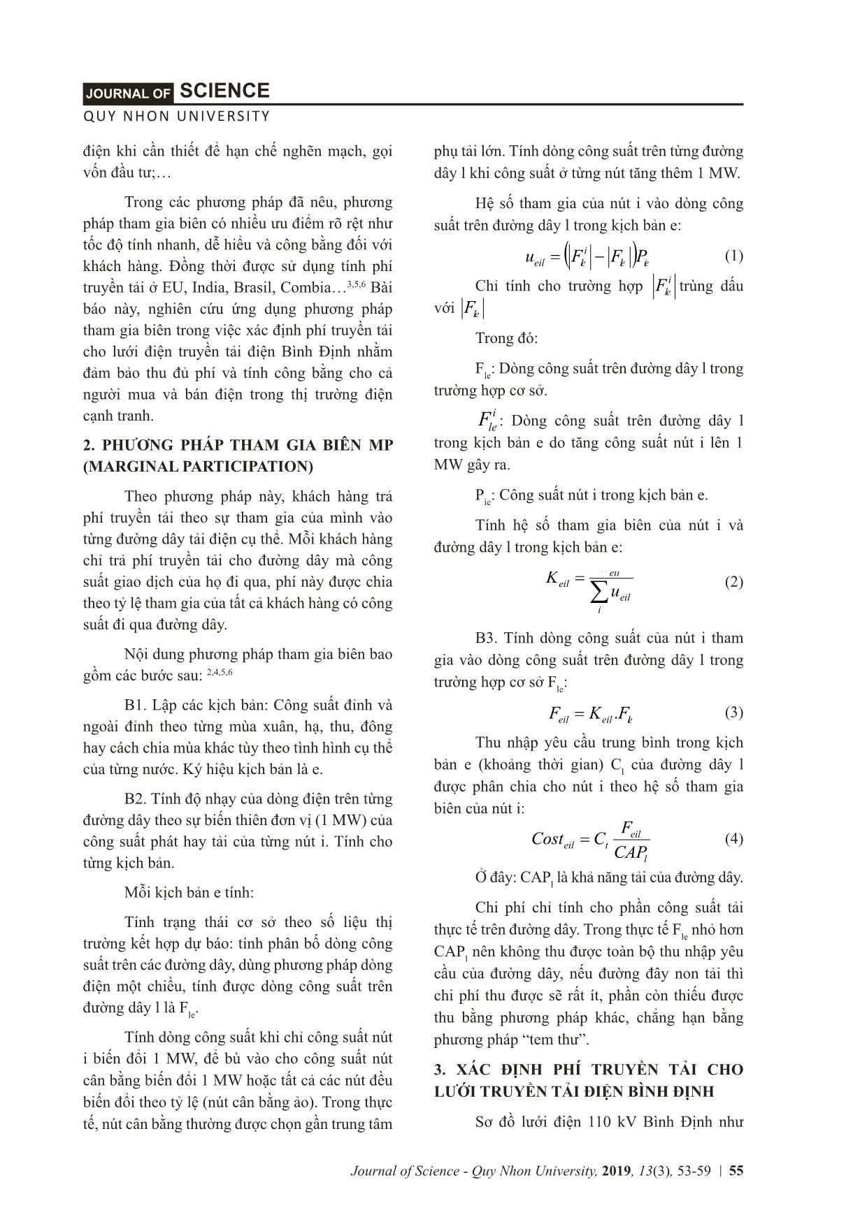 Calculating transmission cost in competitive electricity markets for Binh Dinh power transmission networks trang 3