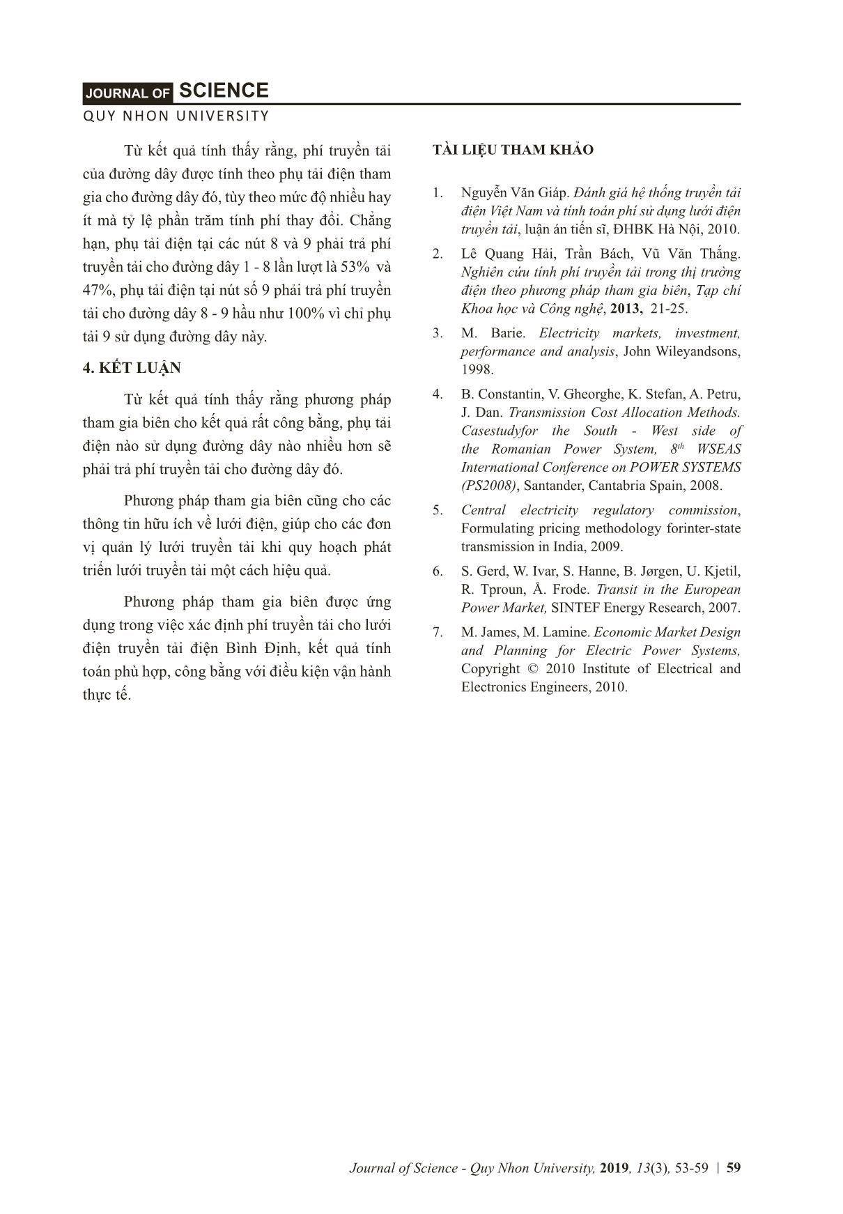 Calculating transmission cost in competitive electricity markets for Binh Dinh power transmission networks trang 7