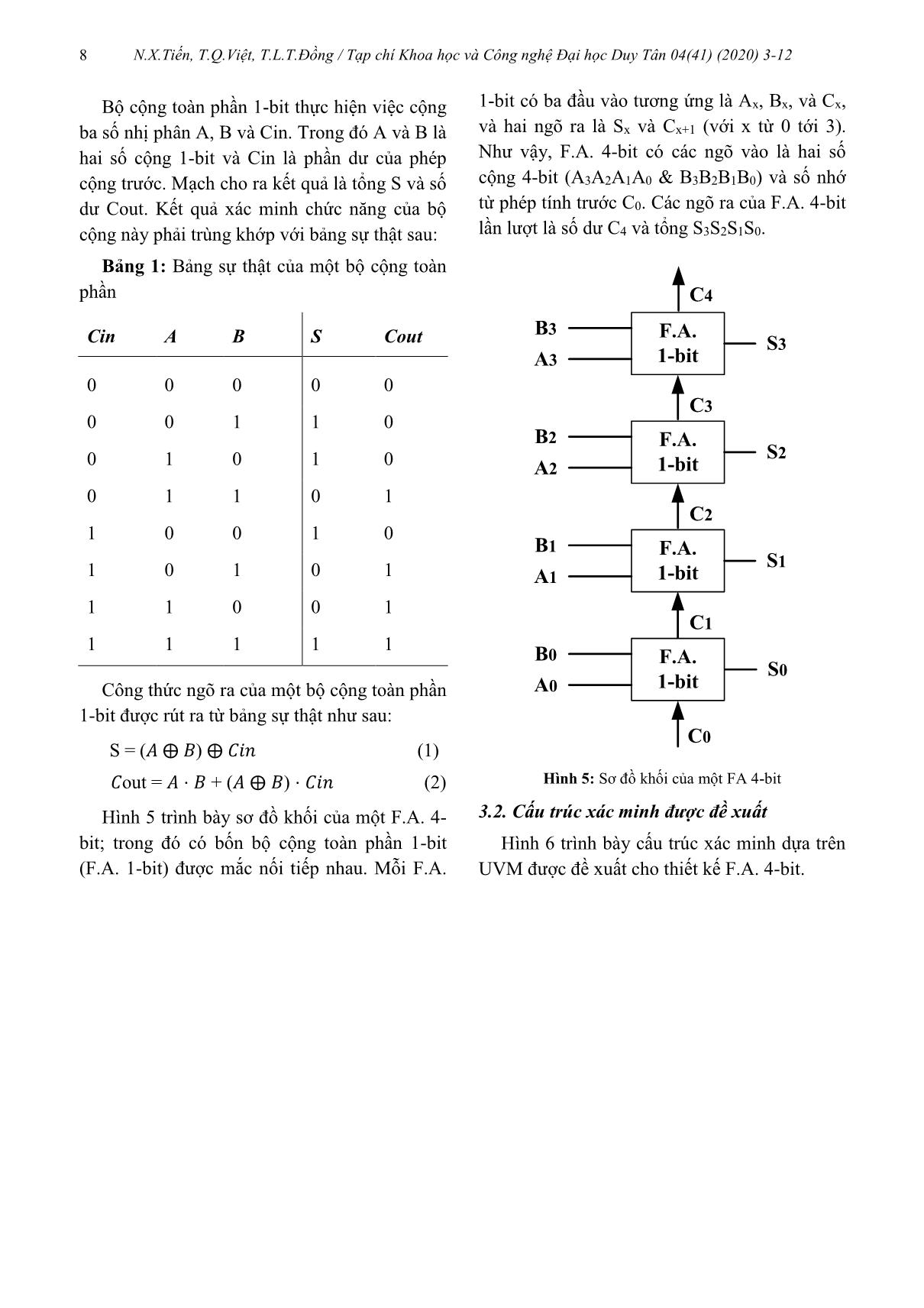 Cấu trúc kiểm chứng thiết kế cho bộ cộng toàn phần 4 - Bit dựa trên phương pháp xác minh phổ quát trang 6