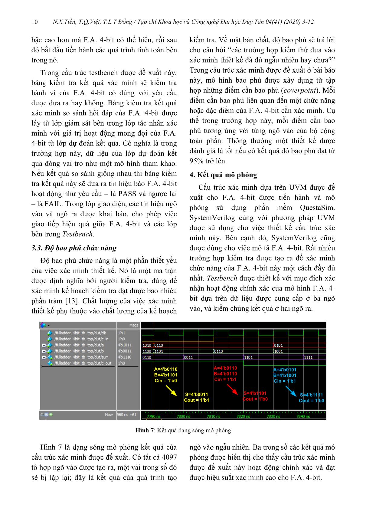 Cấu trúc kiểm chứng thiết kế cho bộ cộng toàn phần 4 - Bit dựa trên phương pháp xác minh phổ quát trang 8