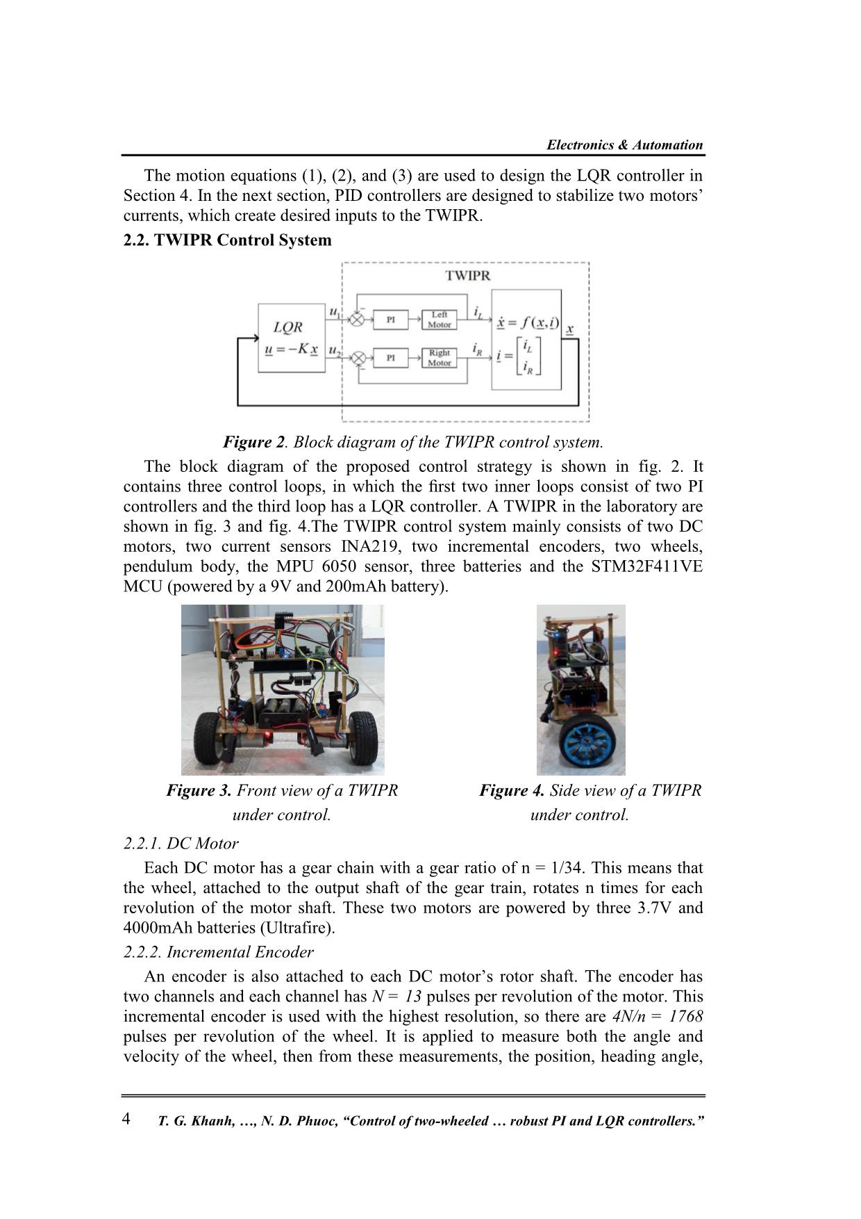 Control of two - wheeled inverted pendulum robot using robust pi and lqr controllers trang 4