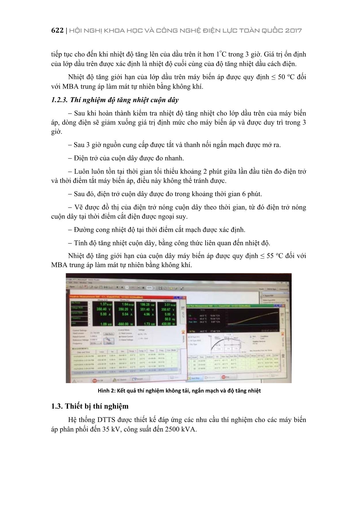 Đánh giá khả năng mang tải của máy biến áp trung áp bằng phép thử độ tăng nhiệt trang 3