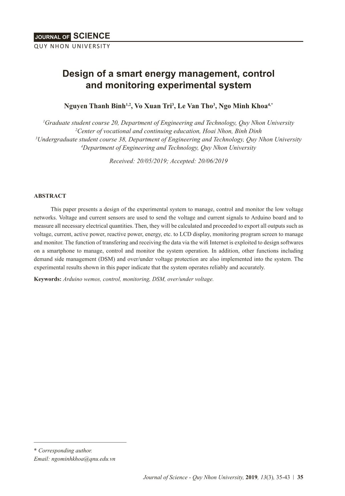 Design of a smart energy management, control and monitoring experimental system trang 1