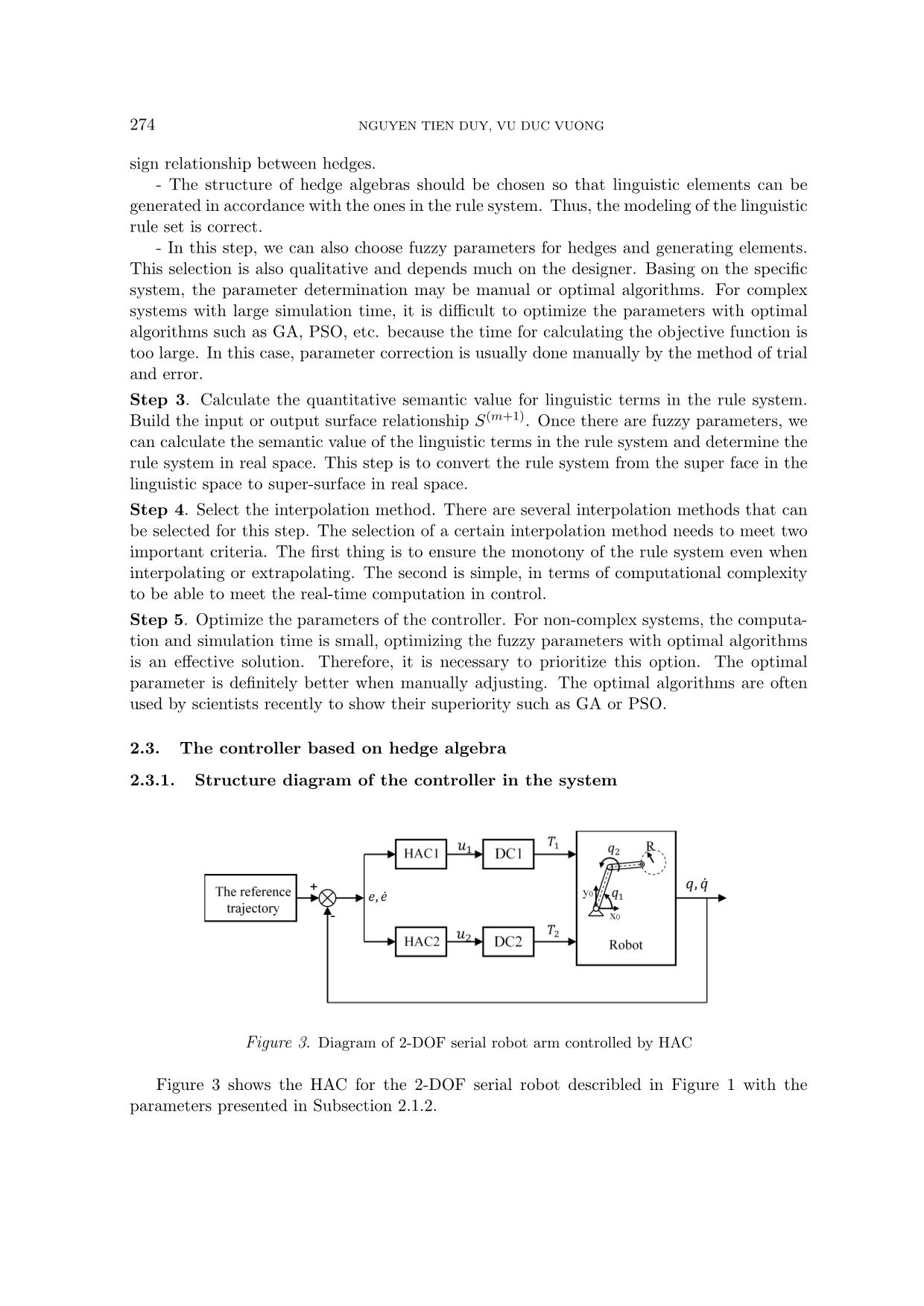 Designing hedge algebraic controller and optimizing by genetic algorithm for serial robots adhering trajectories trang 10