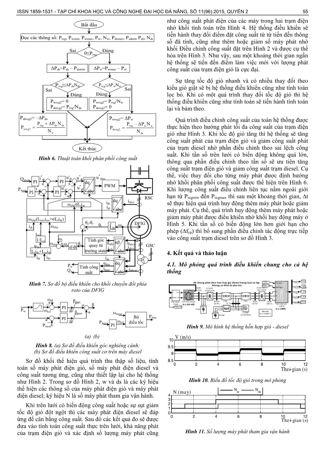 Điều khiển hệ thống phát điện hỗn hợp gió – Diesel trong lưới cô lập theo hướng tối đa hóa mức thâm nhập điện gió trang 3