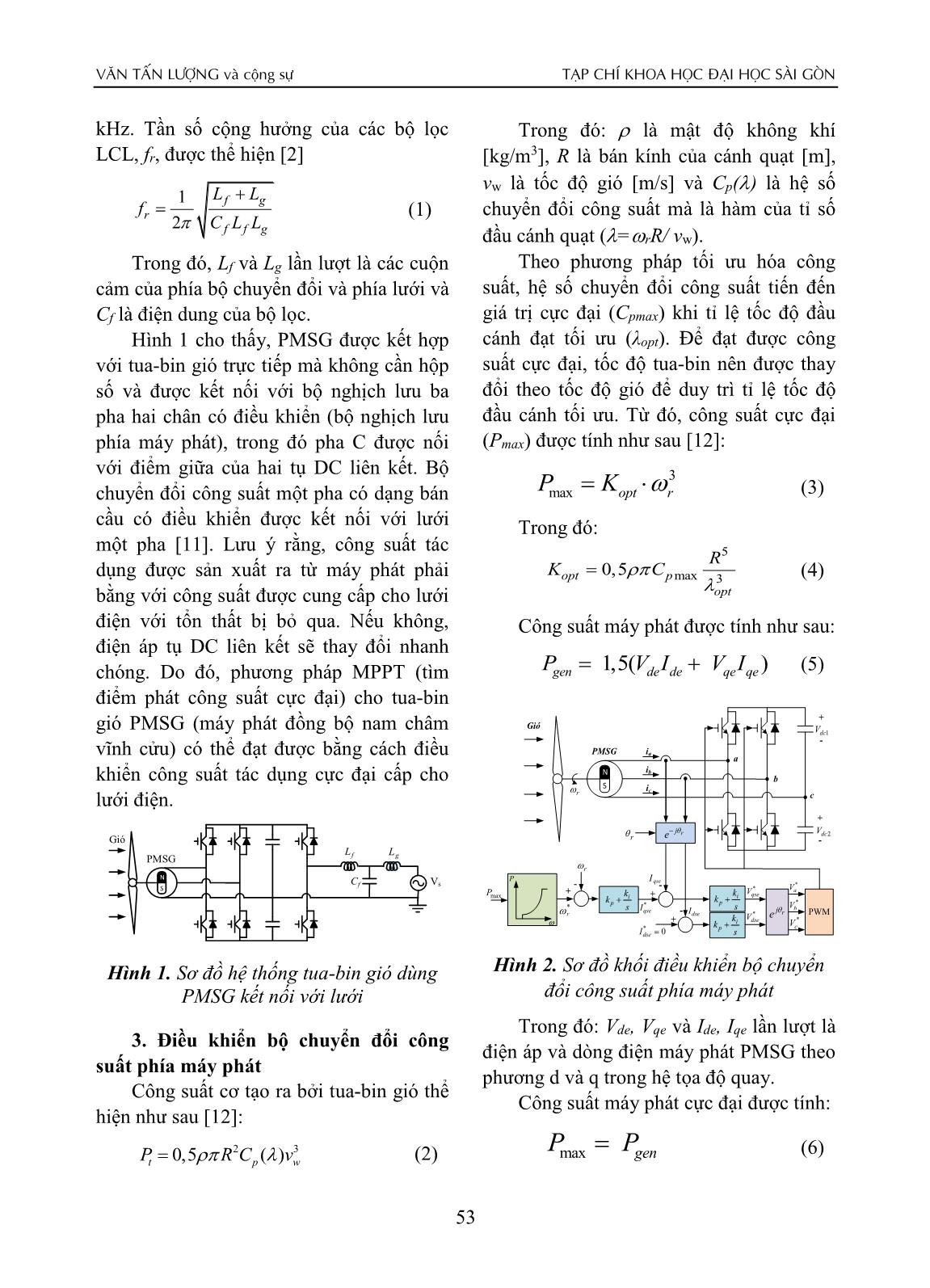 Điều khiển hệ thống tua-bin gió công suất nhỏ máy phát pmsg trong trường hợp méo dạng điện áp lưới trang 3