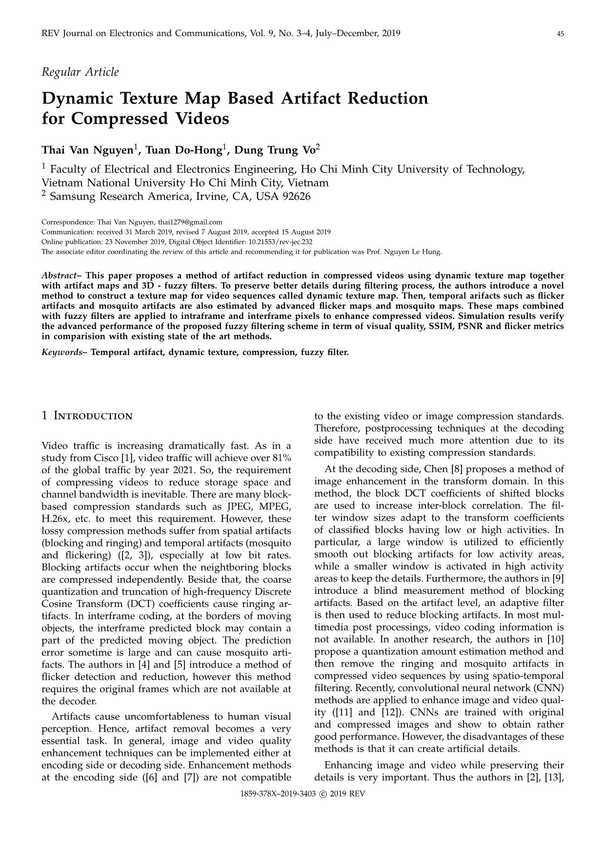 Dynamic texture map based artifact reduction for compressed videos trang 1